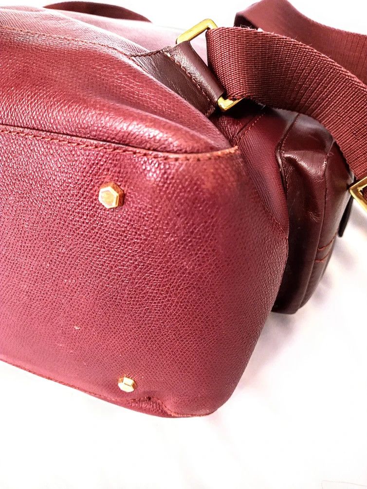 Kent & Curwen Kent & Curwen Leather Backpack Burgundy Italy Red Bookbag Size ONE SIZE - 11 Thumbnail