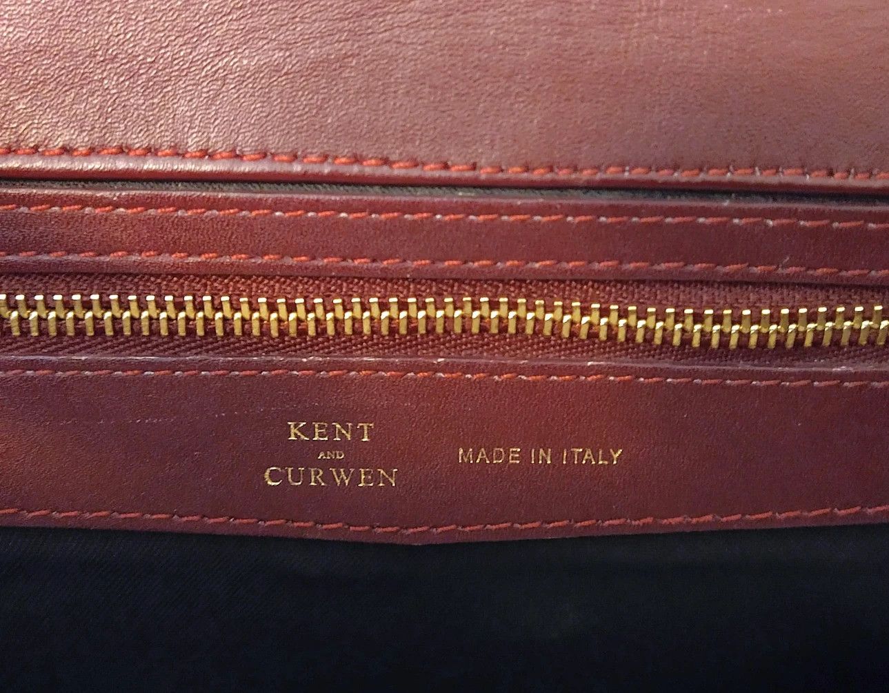 Kent & Curwen Kent & Curwen Leather Backpack Burgundy Italy Red Bookbag Size ONE SIZE - 8 Thumbnail
