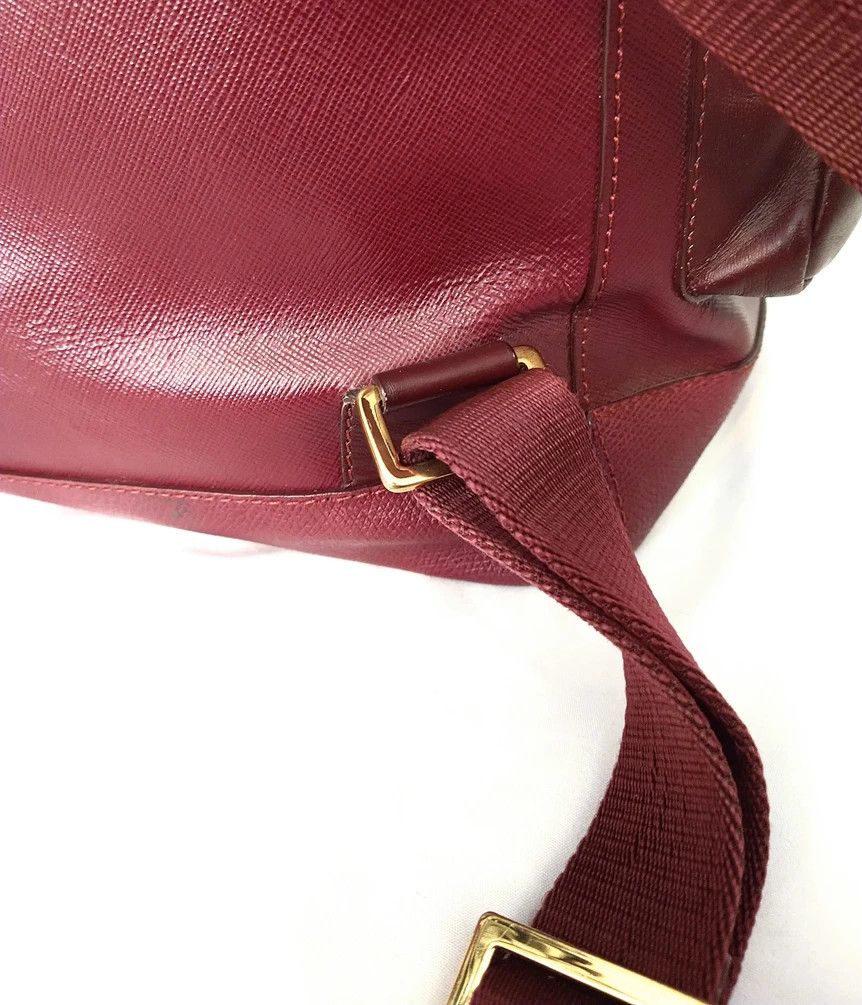 Kent & Curwen Kent & Curwen Leather Backpack Burgundy Italy Red Bookbag Size ONE SIZE - 9 Thumbnail