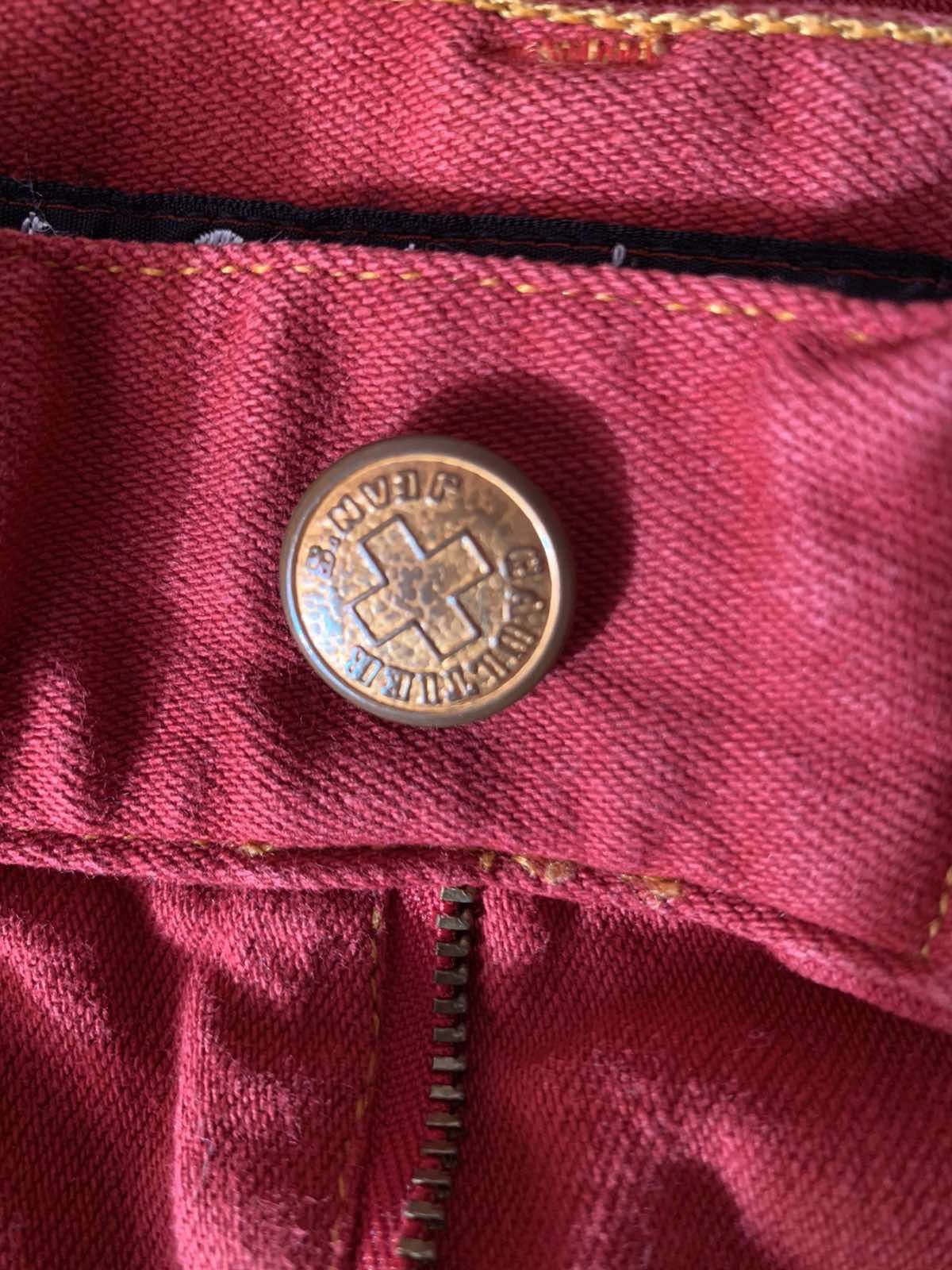 Jean Paul Gaultier 🔥 Jean Paul Gaultier Red Cotton Jeans Size US 33 - 4 Thumbnail