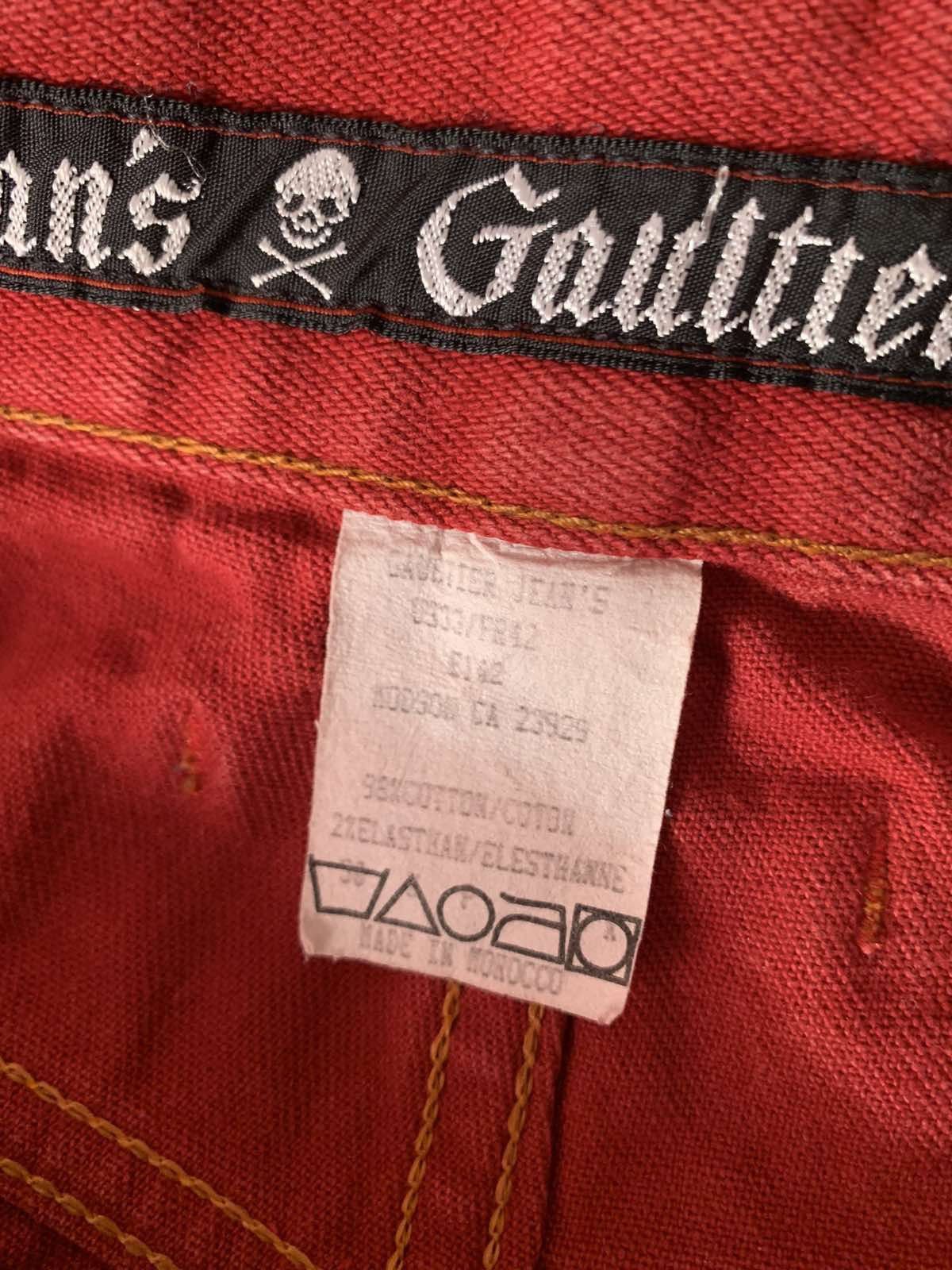 Jean Paul Gaultier 🔥 Jean Paul Gaultier Red Cotton Jeans Size US 33 - 5 Thumbnail