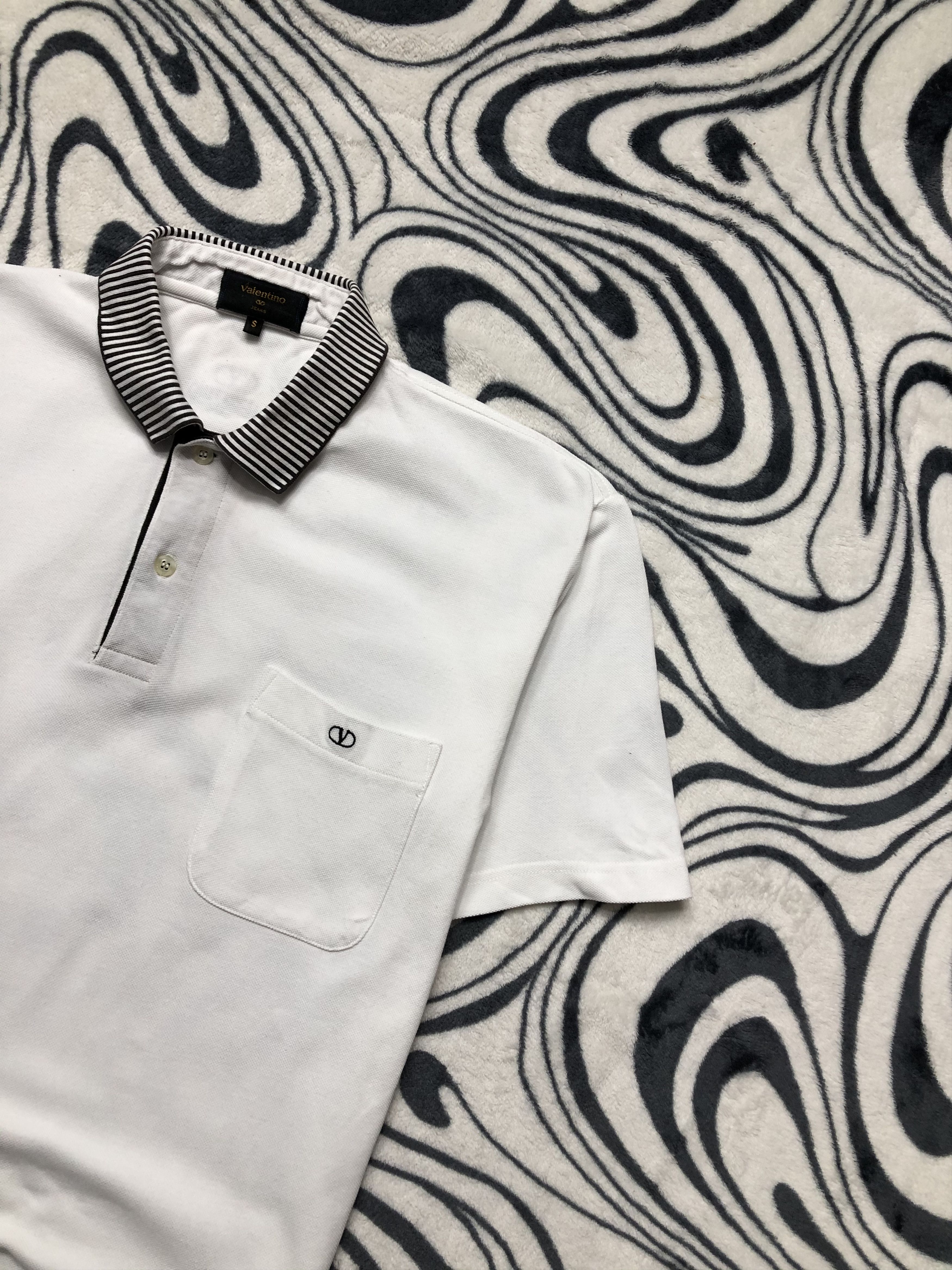 Valentino × Vintage Valentino Jeans Vintage Mens Polo Shirt Size US M / EU 48-50 / 2 - 2 Thumbnail