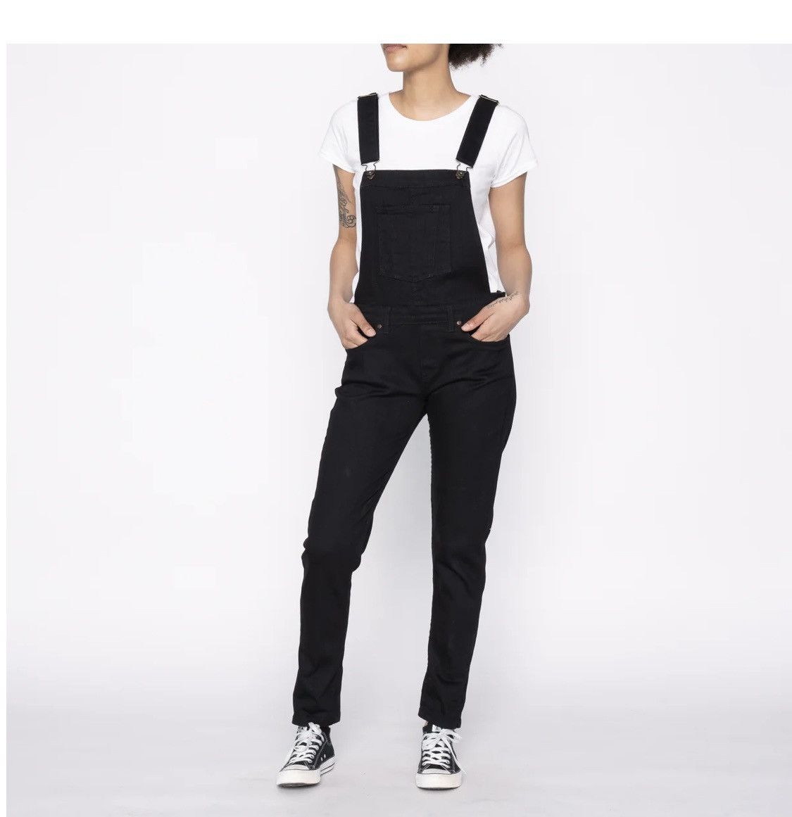 Naked & Famous Naked and Famous Women's Black Power Stretch Overalls