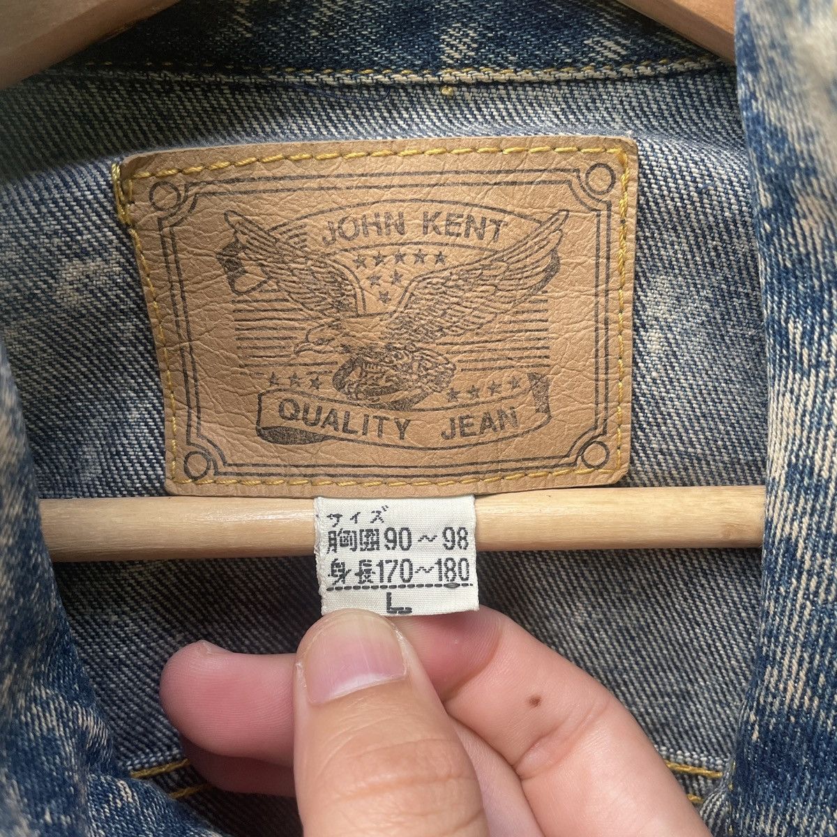 Japanese Brand Vintage John Kent Acid Wash Faded Button Ups Denim Jacket Size US XL / EU 56 / 4 - 7 Thumbnail