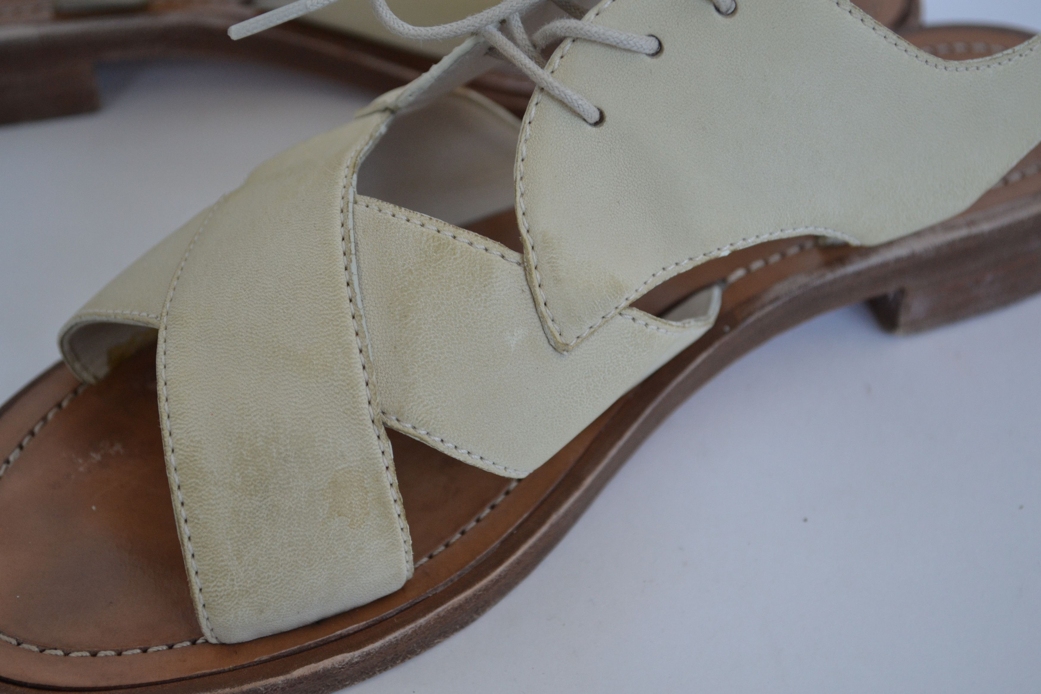 Miu Miu Miu Miu Sandals Cutout Shoes Leather Vintage Lace PRADA Size US 8.5 / IT 38.5 - 10 Thumbnail