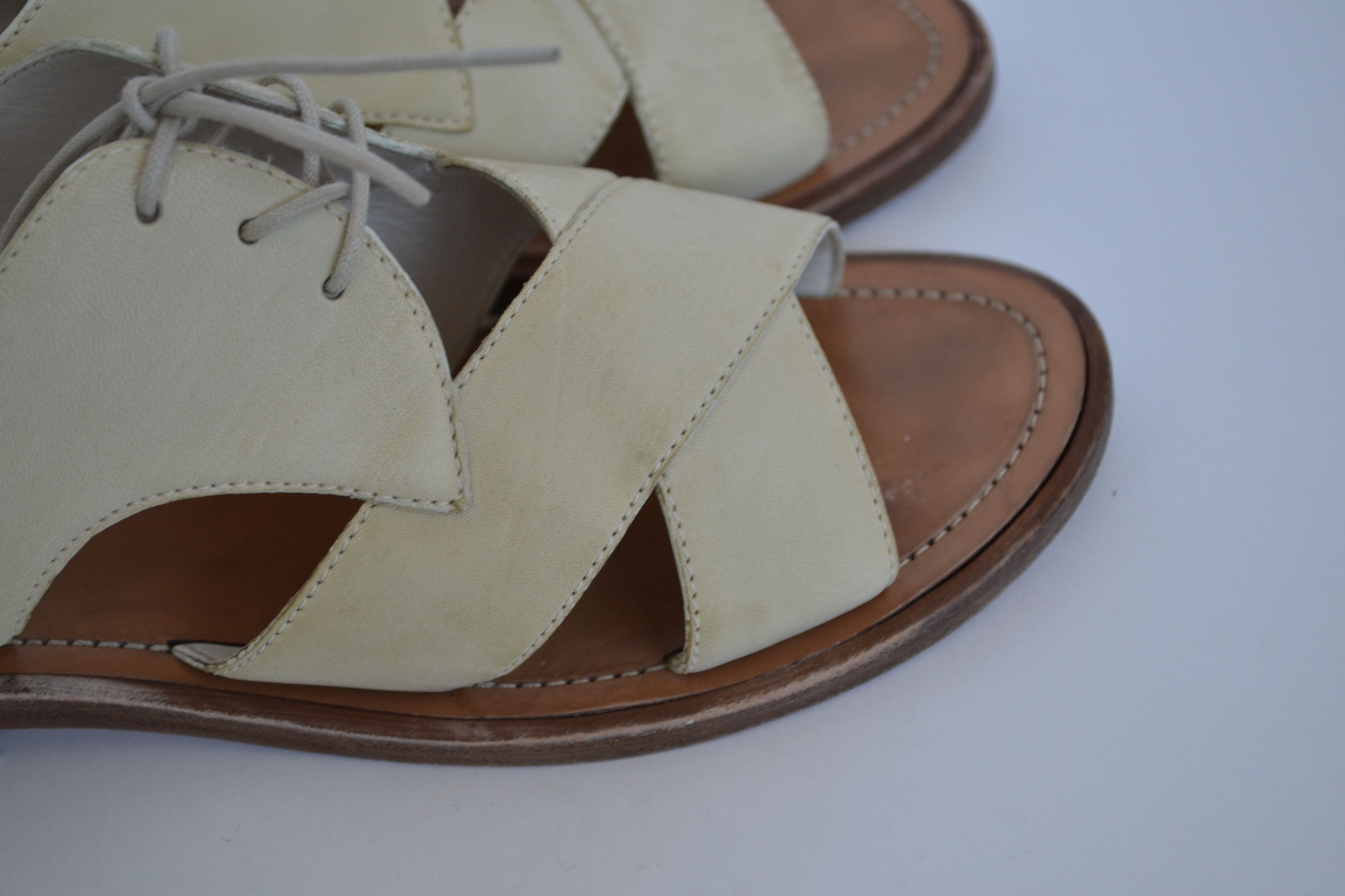 Miu Miu Miu Miu Sandals Cutout Shoes Leather Vintage Lace PRADA Size US 8.5 / IT 38.5 - 9 Thumbnail