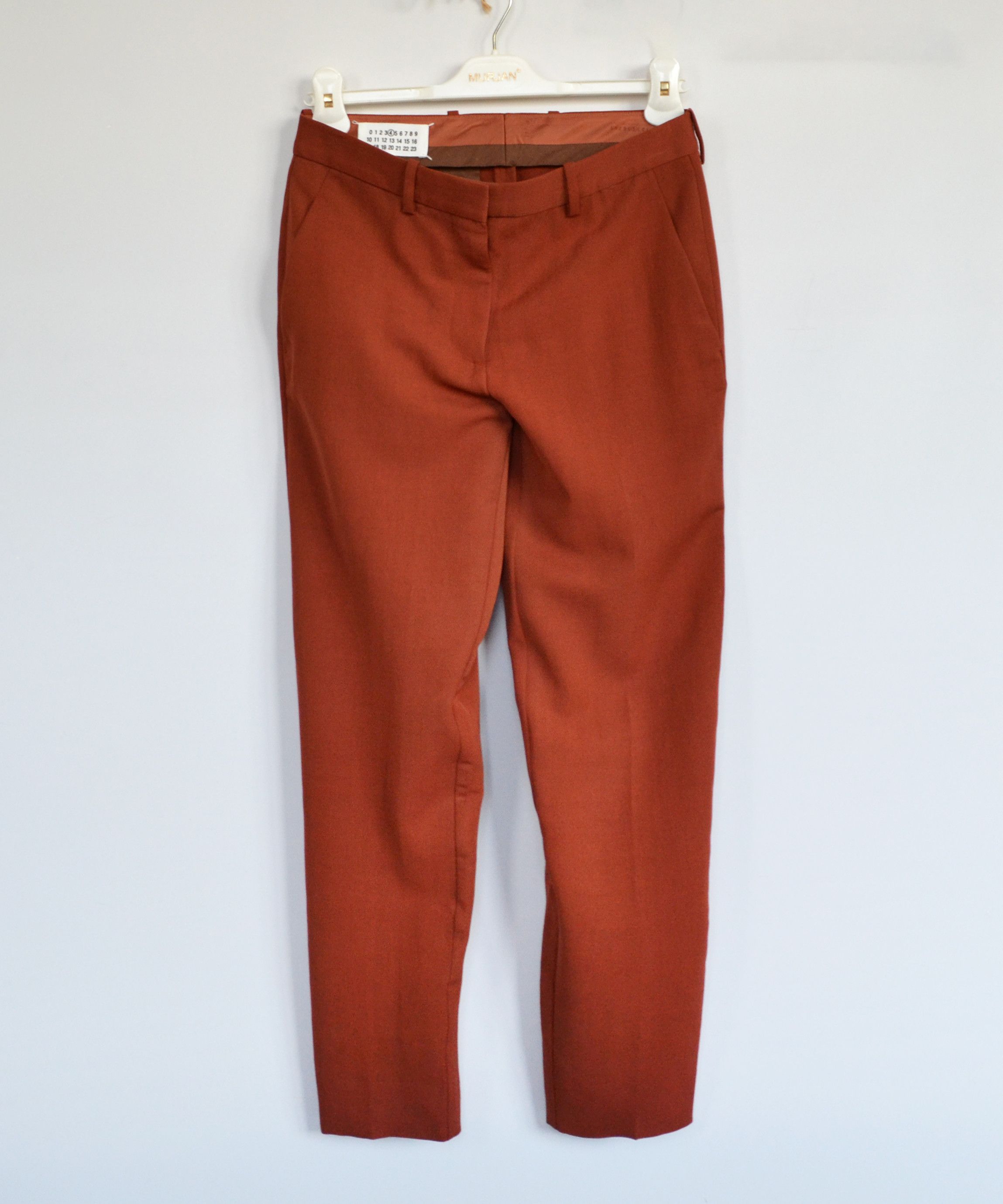 🔴 Maison Margiela Pants Wool Trousers Orange Zip