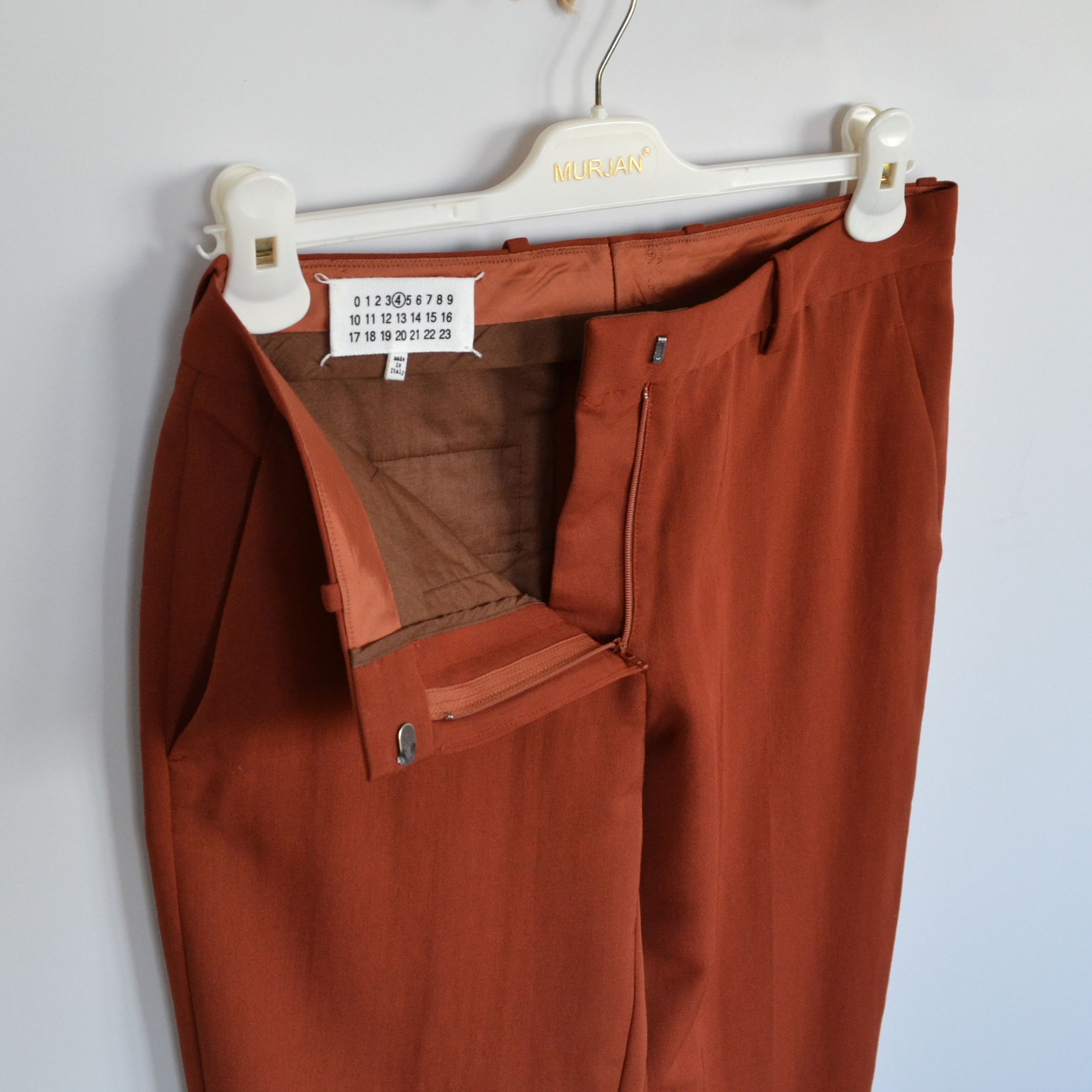 Maison Margiela Maison Margiela Pants Wool Trousers Orange Zip Size US 28 / EU 44 - 5 Thumbnail