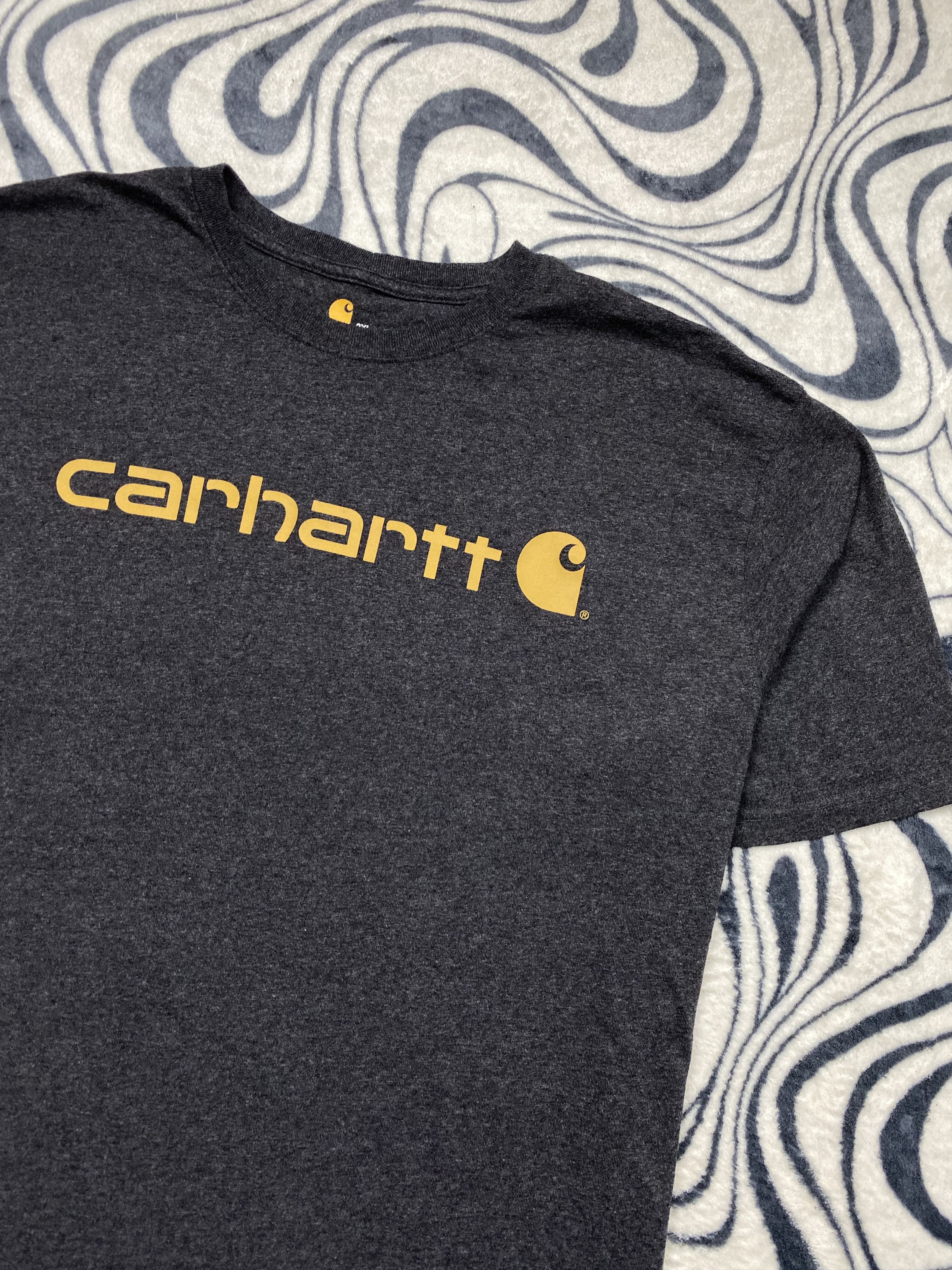 Carhartt × Vintage Carhartt Vintage Mens Big Logo T-Shirt Tee Y2K Size US XXL / EU 58 / 5 - 2 Thumbnail