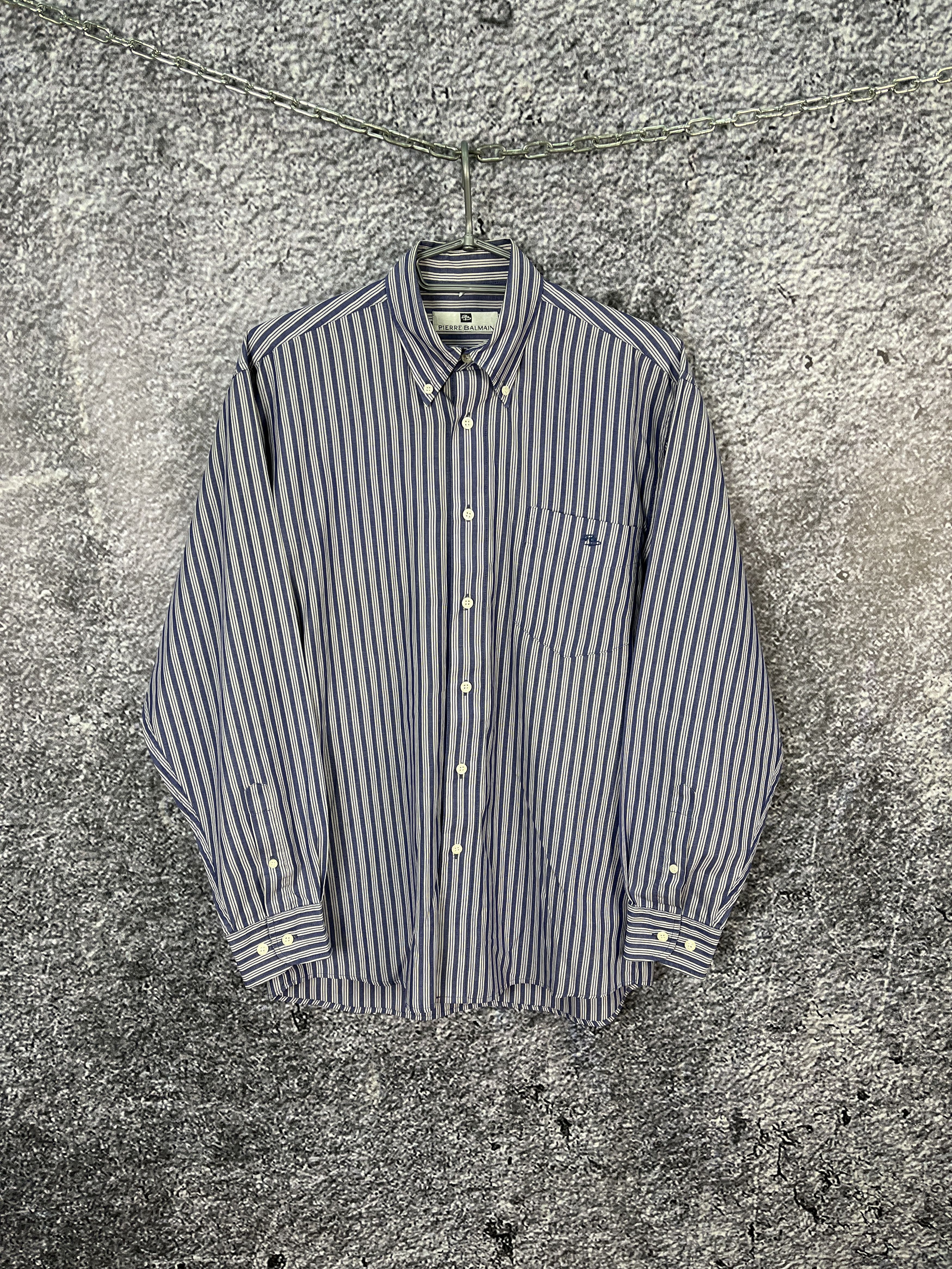 Pierre Balmain Long Sleeve Shirt Button Up Vintage Italy