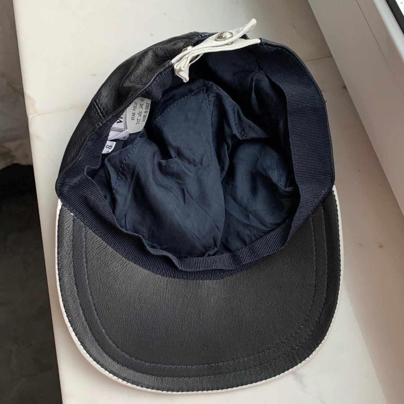 Versace 🔴 Gianni Versace Cap Medusa Black White Logo 90s Hat Size ONE SIZE - 5 Thumbnail