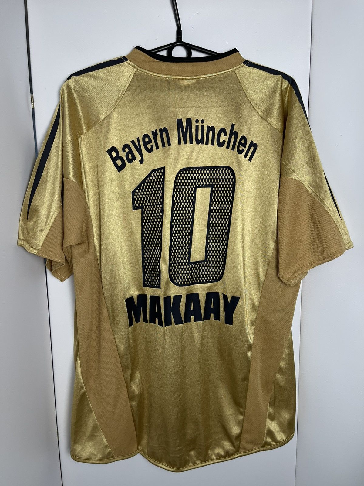 Vintage Vintage Bayern Munich Makaay 10 adidas Gold rare size XL