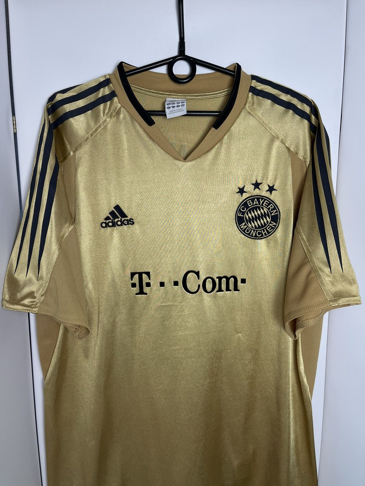 Vintage Vintage Bayern Munich Makaay 10 adidas Gold rare size XL