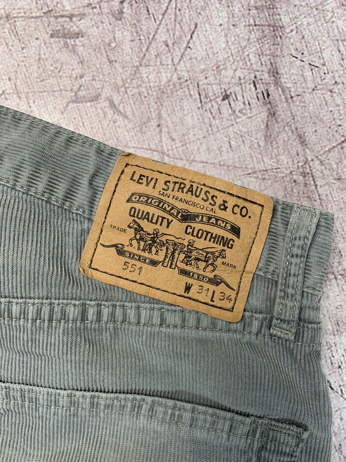 Levi's × Levi's Vintage Clothing Levis 551 Vintage Mens Corduroy Denim Pants Size US 31 - 3 Thumbnail