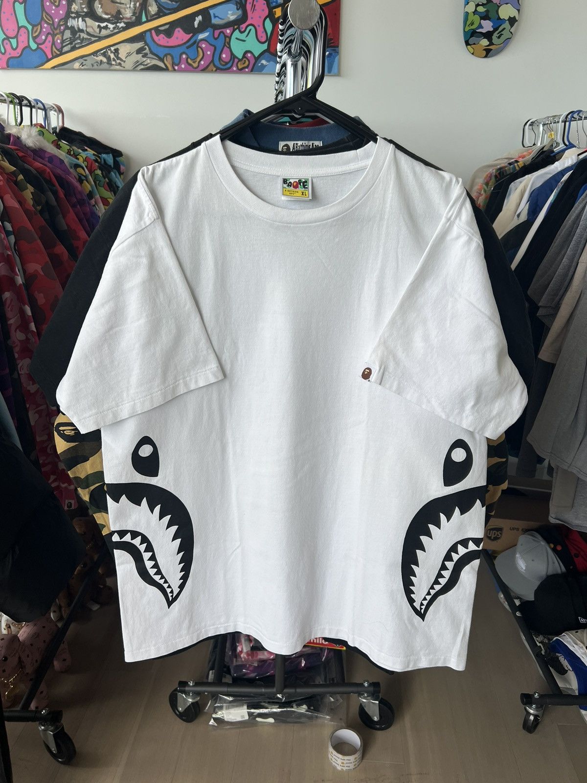 Bape Bicolor Side Shark Tee