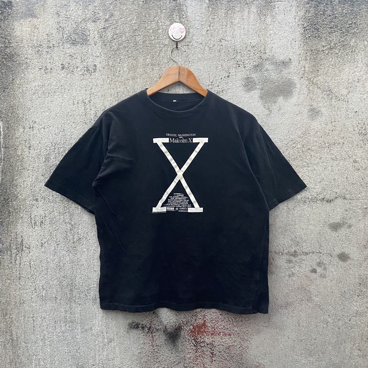 Vintage 90s malcolm X movie poster tshirt