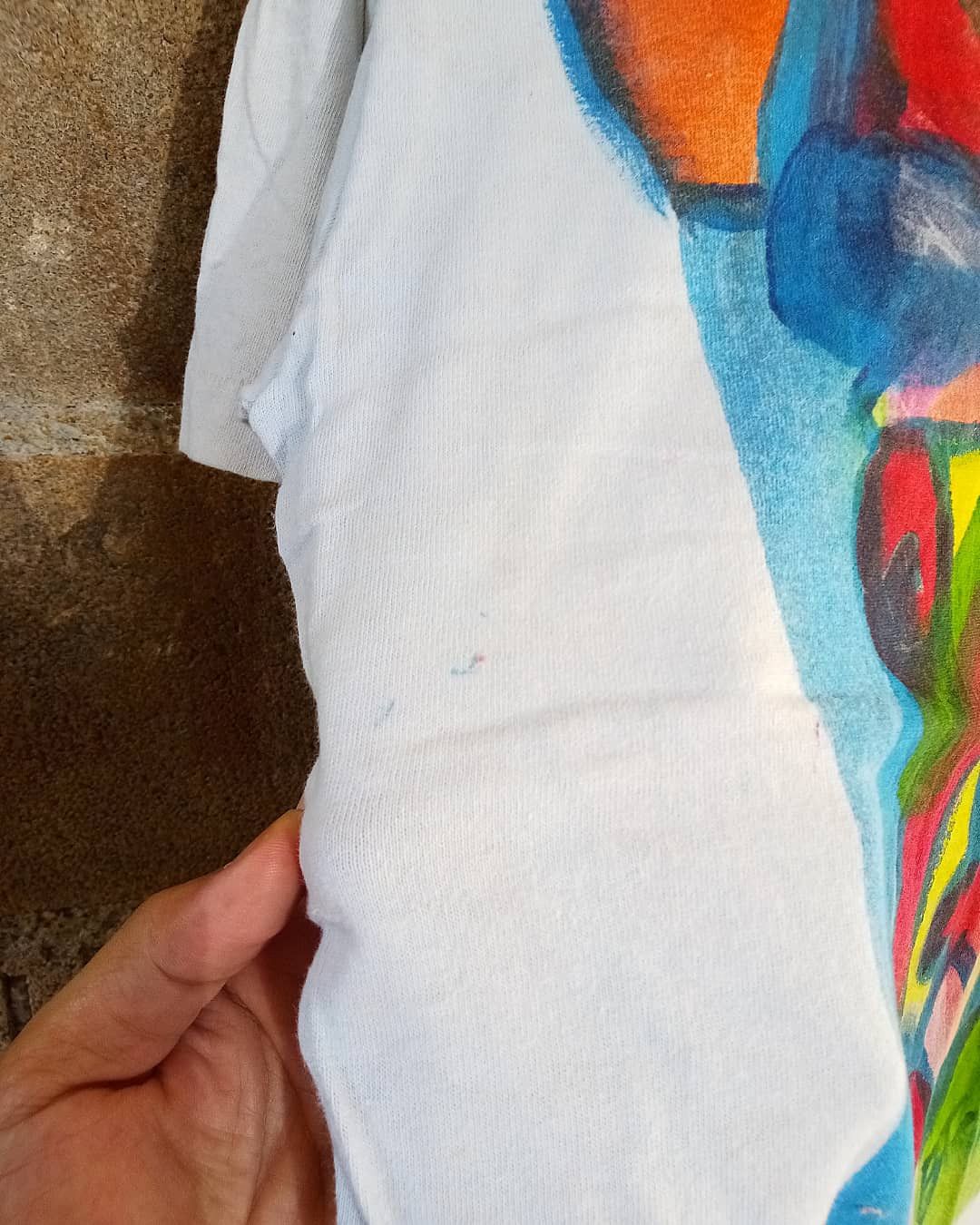 Vintage 90s Art Tee Fashion Unknown artist painting Size US L / EU 52-54 / 3 - 5 Thumbnail