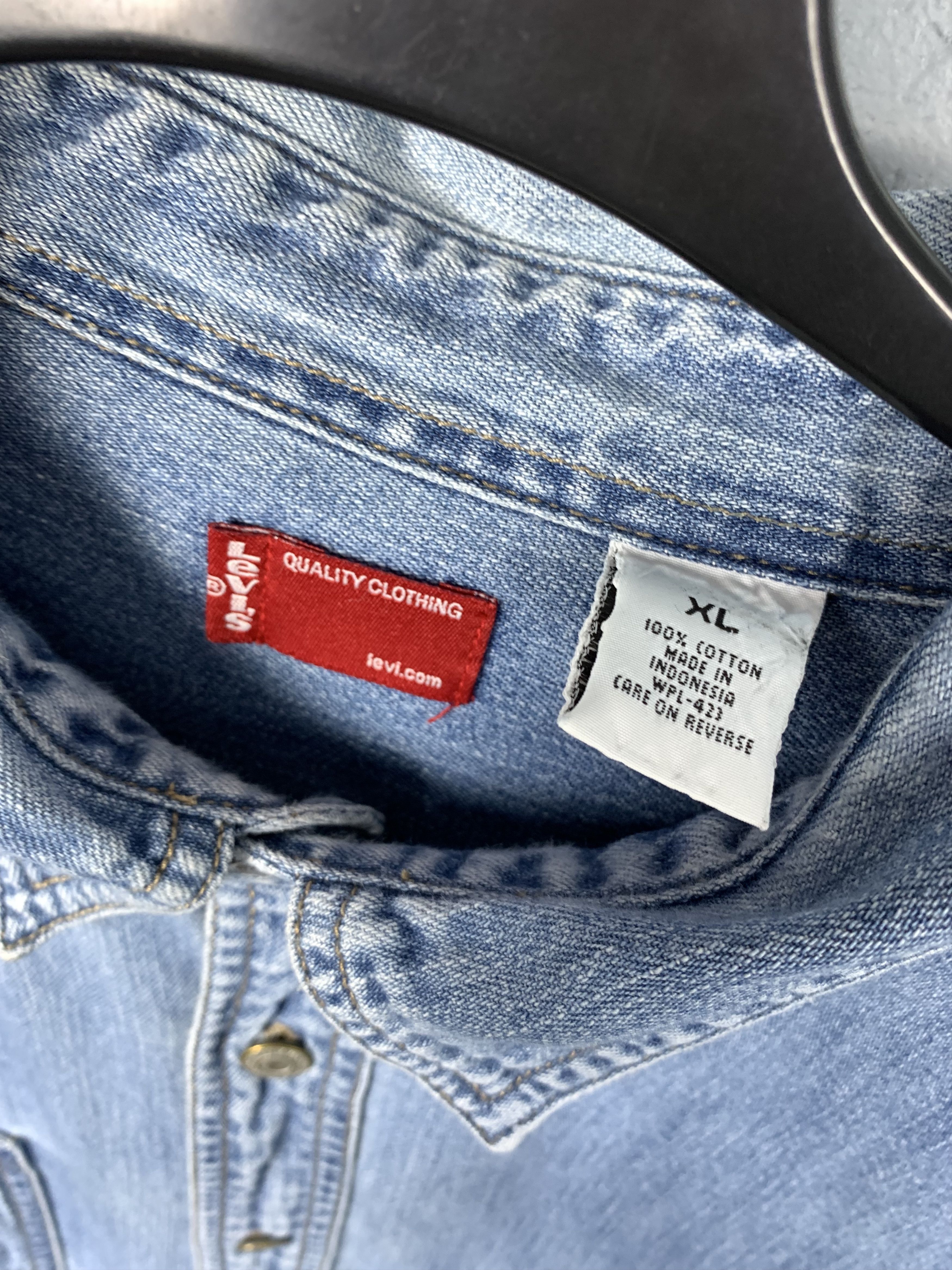 Levi's Levis 90s Vintage Mens Denim Red Tab Shirt Size US XL / EU 56 / 4 - 4 Thumbnail