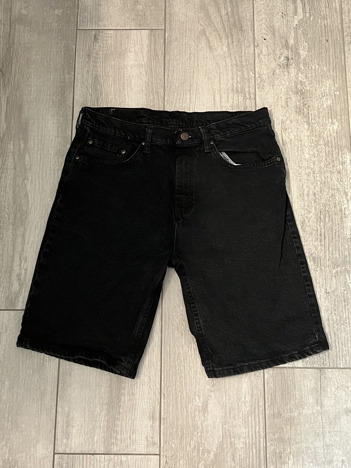 Vintage Black denim wrangler jorts | Grailed