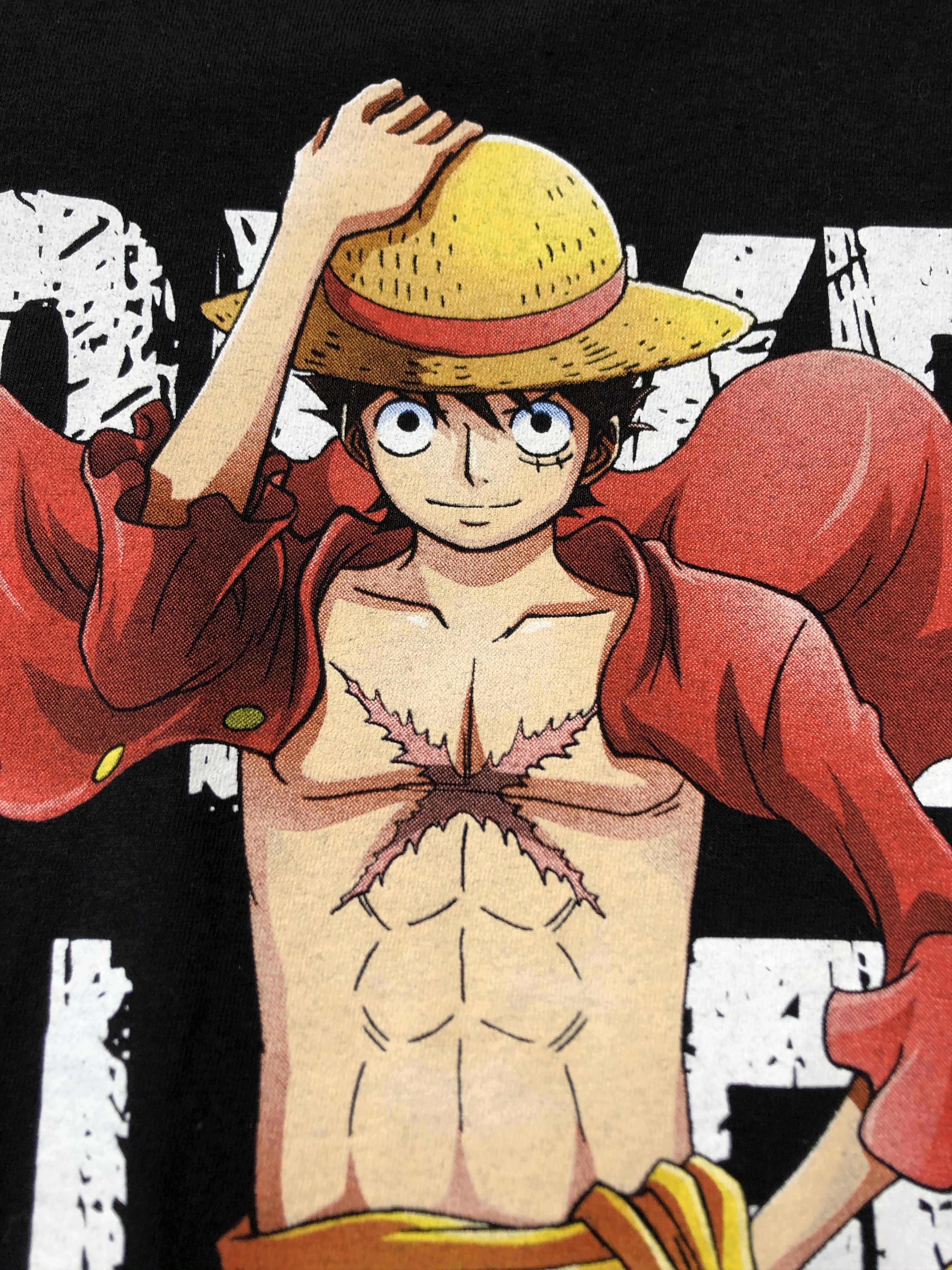 Anime Monkey D Luffy Anima Cartoon Tee Shirt Rare Y2K Drill Hype Size US L / EU 52-54 / 3 - 4 Thumbnail