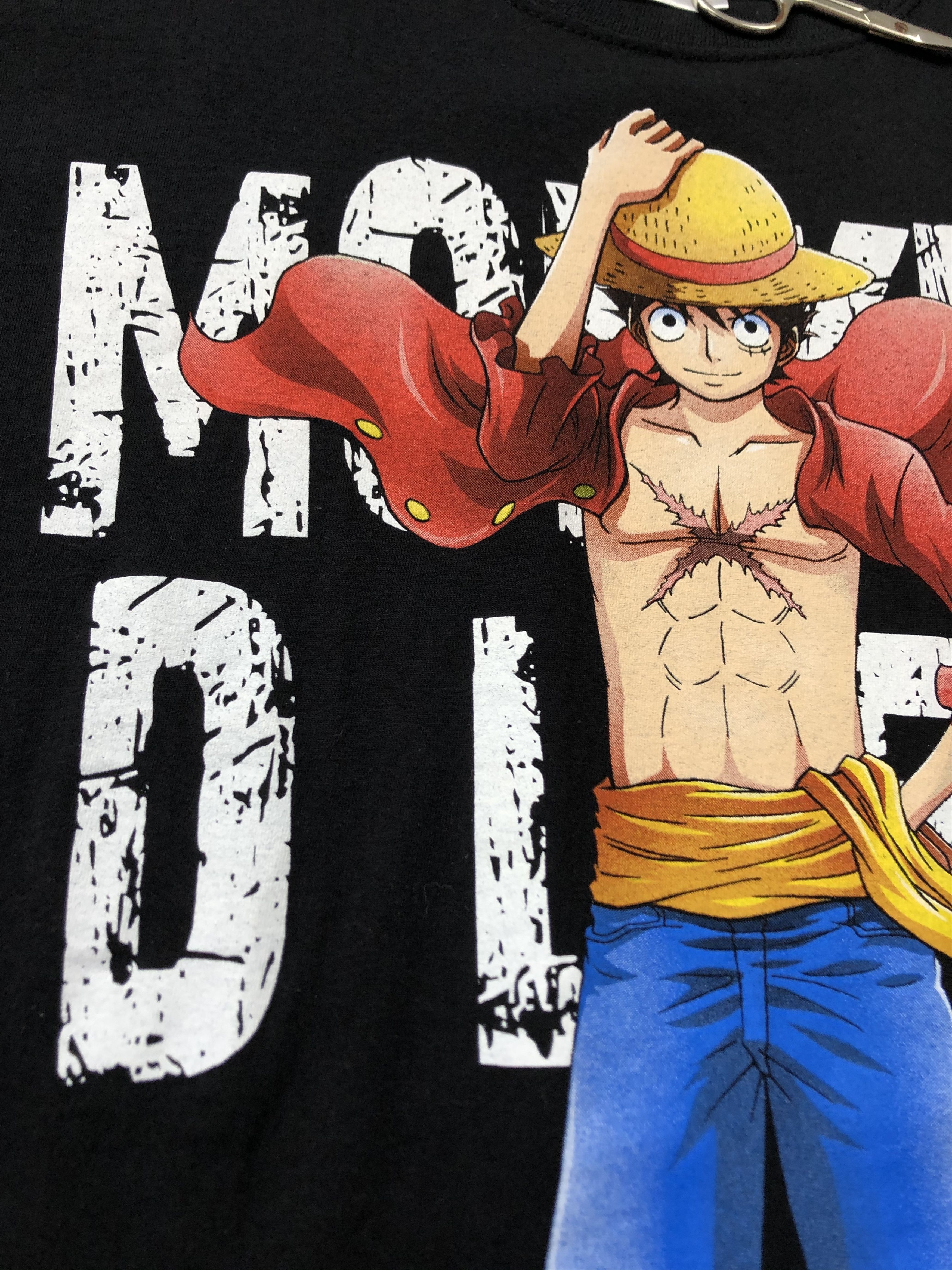Anime Monkey D Luffy Anima Cartoon Tee Shirt Rare Y2K Drill Hype Size US L / EU 52-54 / 3 - 5 Thumbnail