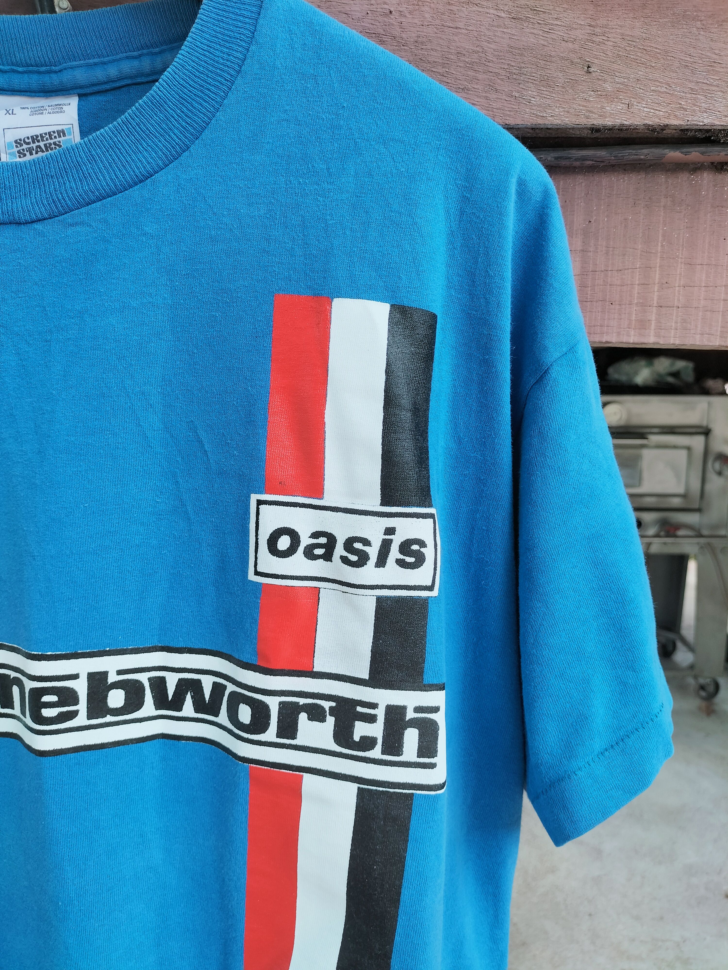 Band Tees Vintage 90s Oasis Knebworth Single Stitch tour tees band Size US XL / EU 56 / 4 - 2 Thumbnail