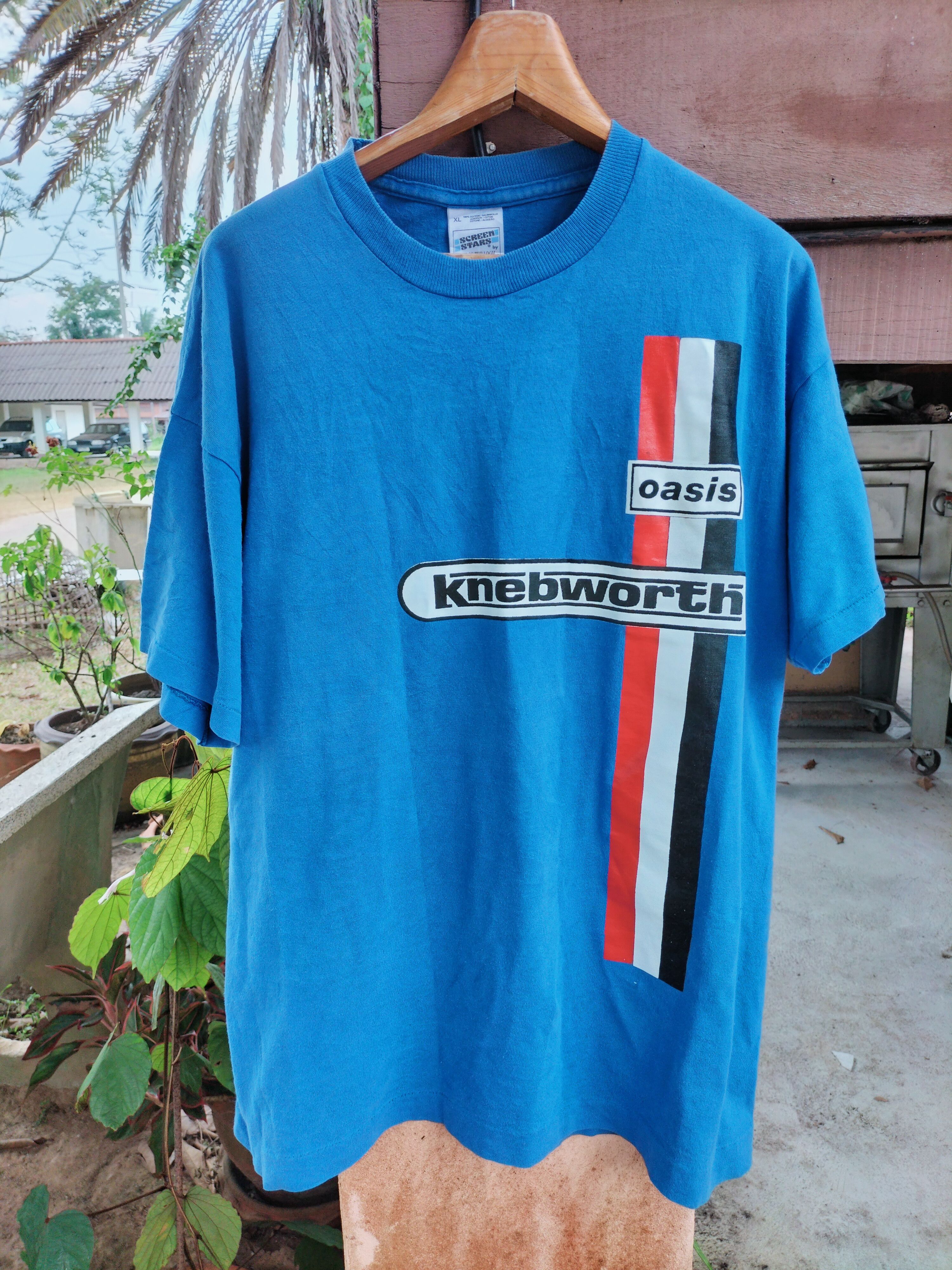 Band Tees Vintage 90s Oasis Knebworth Single Stitch tour tees band Size US XL / EU 56 / 4 - 1 Thumbnail