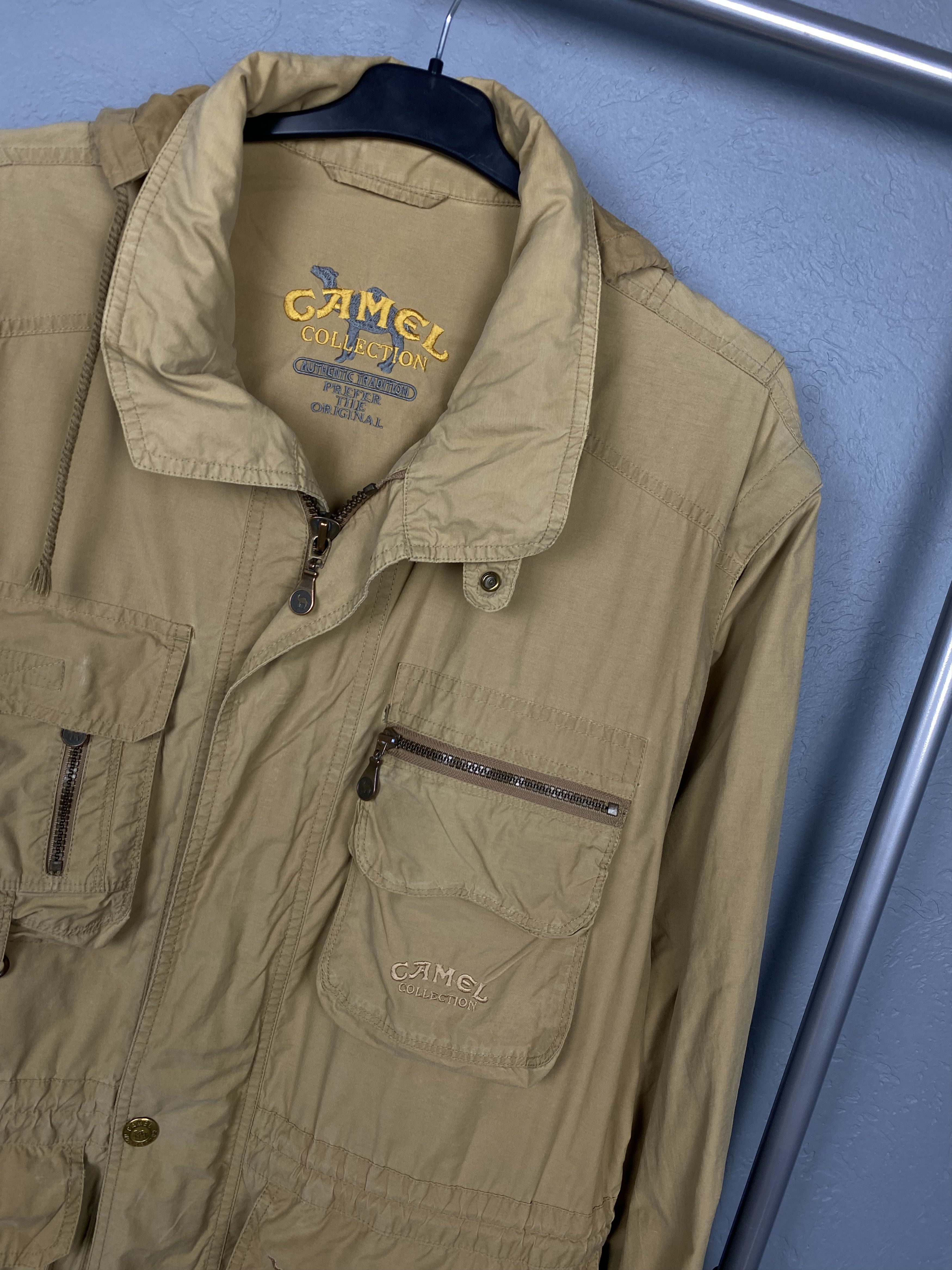 Camel Camel Collection Vintage Mens Utility Cargo Jacket Size US L / EU 52-54 / 3 - 2 Thumbnail