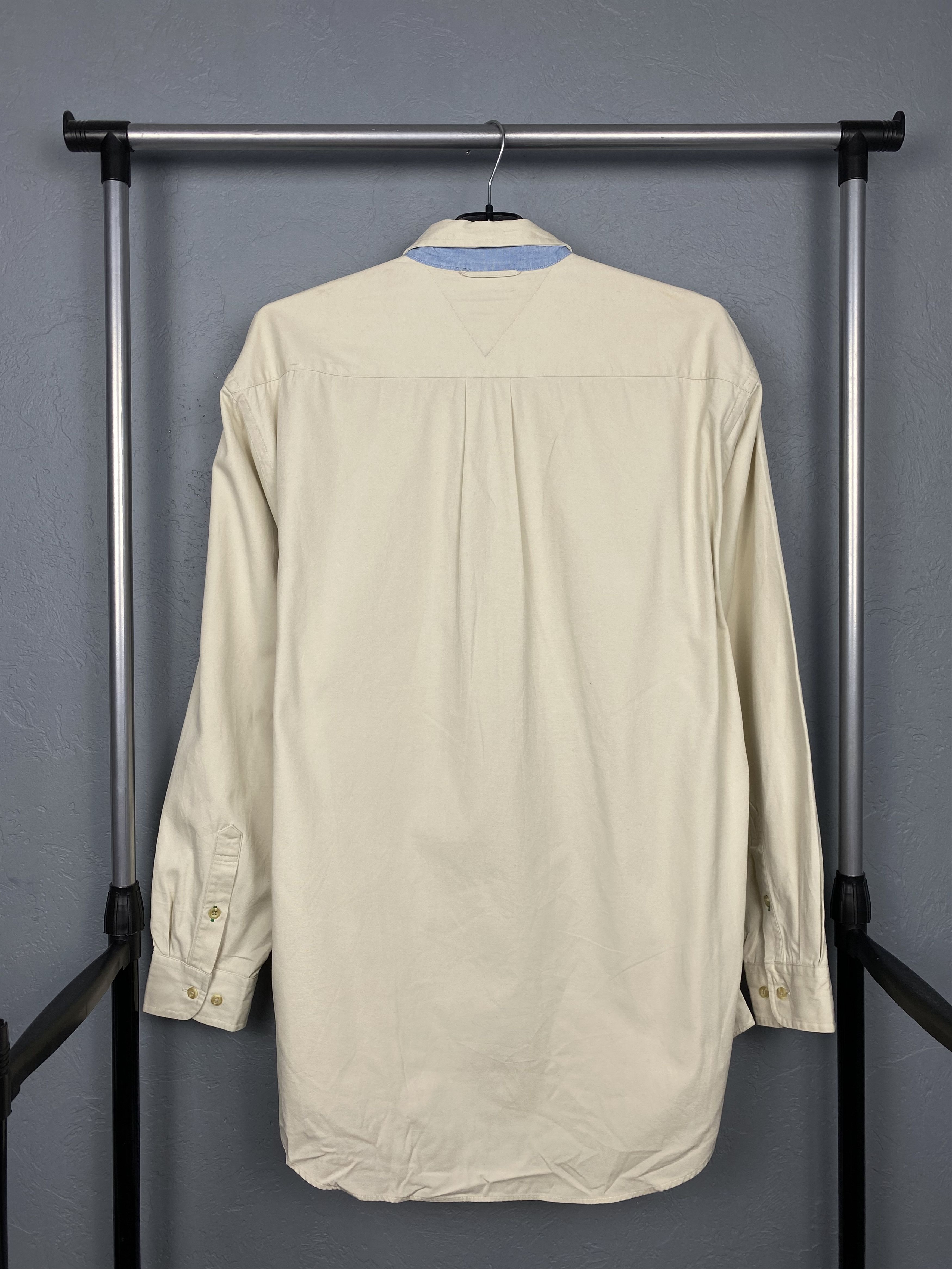 Tommy Hilfiger × Vintage Tommy Hilfiger 90s Vintage Mens Long Sleeve Shirt Size US M / EU 48-50 / 2 - 7 Thumbnail