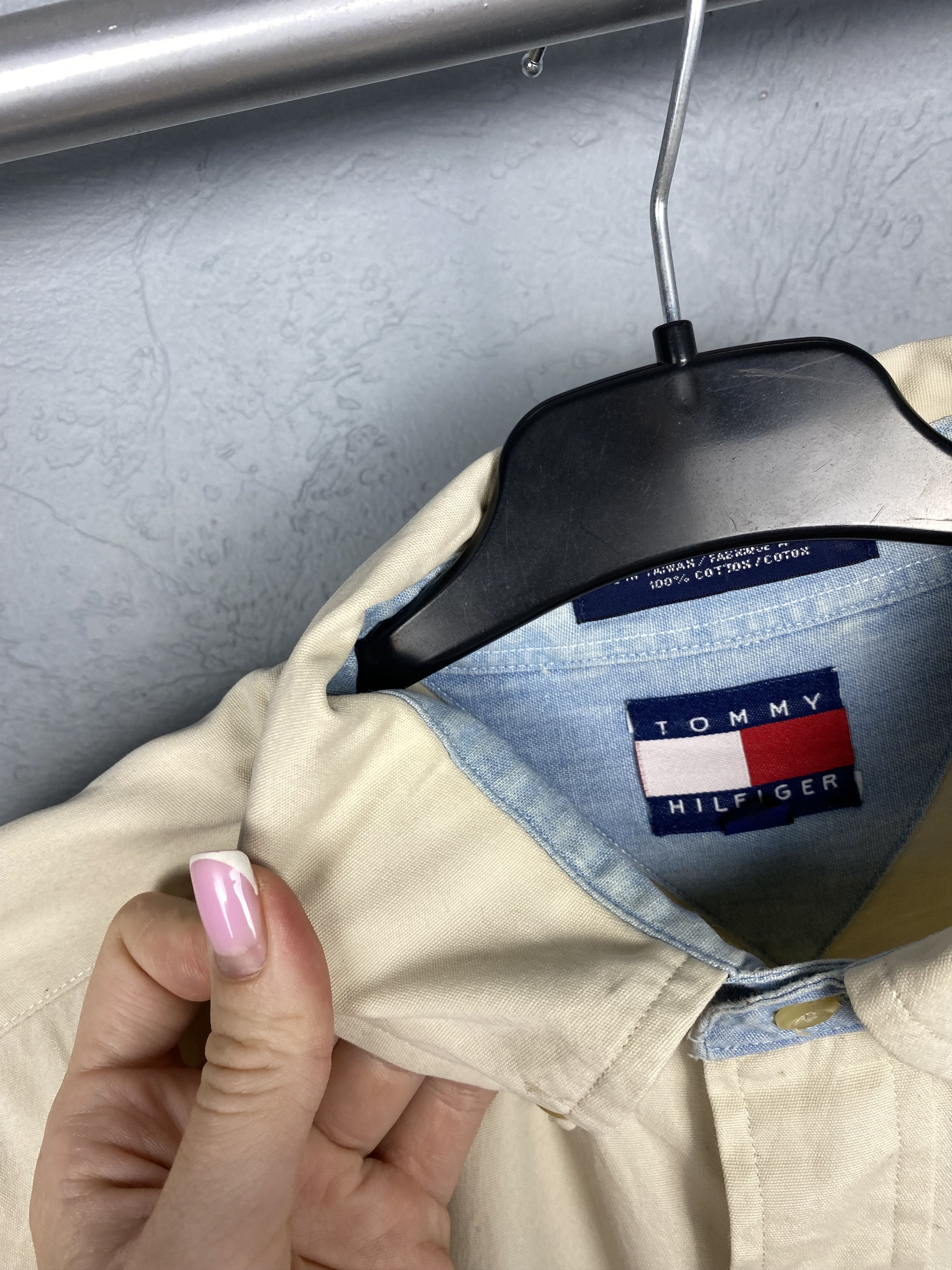 Tommy Hilfiger × Vintage Tommy Hilfiger 90s Vintage Mens Long Sleeve Shirt Size US M / EU 48-50 / 2 - 6 Thumbnail