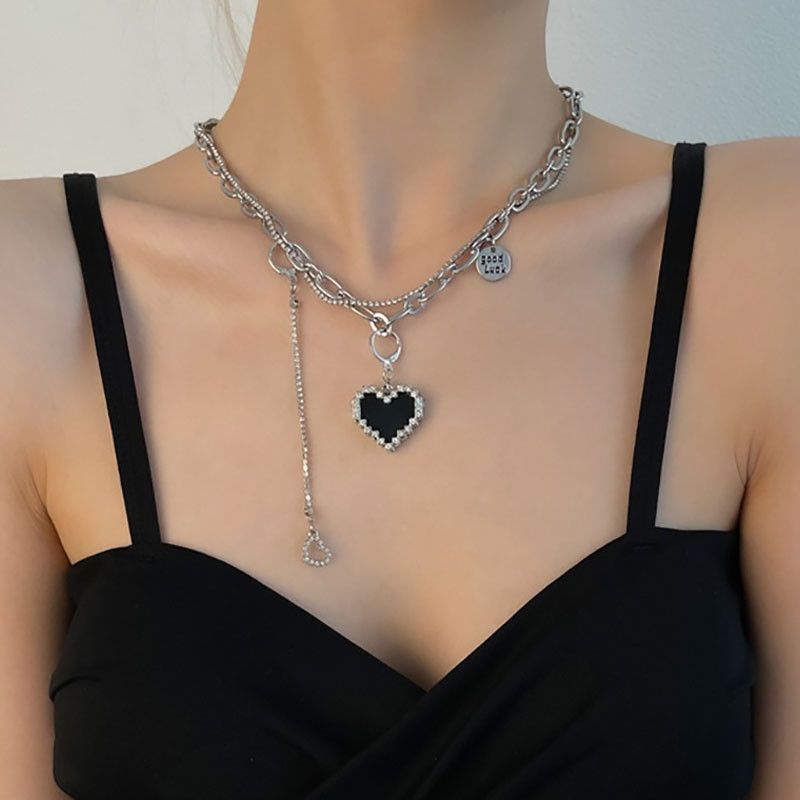Jewelry Letter Tag Love Heart Necklace Size ONE SIZE - 3 Thumbnail