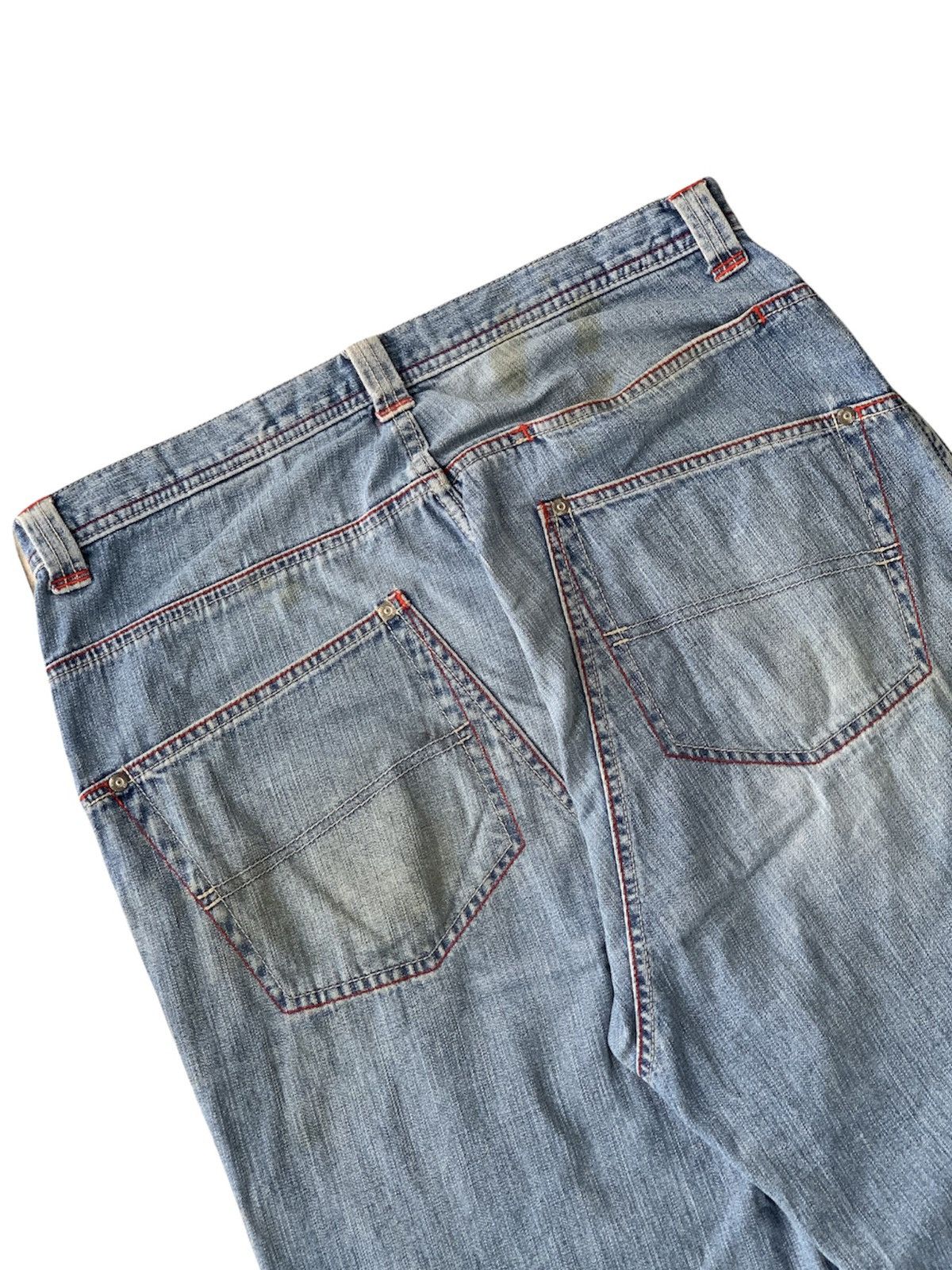 Japanese Brand Vintage Masterpiece Japan Double Knee Baggy Denim Pant Size US 34 / EU 50 - 4 Thumbnail
