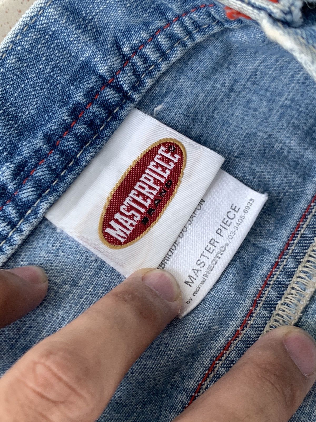Japanese Brand Vintage Masterpiece Japan Double Knee Baggy Denim Pant Size US 34 / EU 50 - 9 Thumbnail