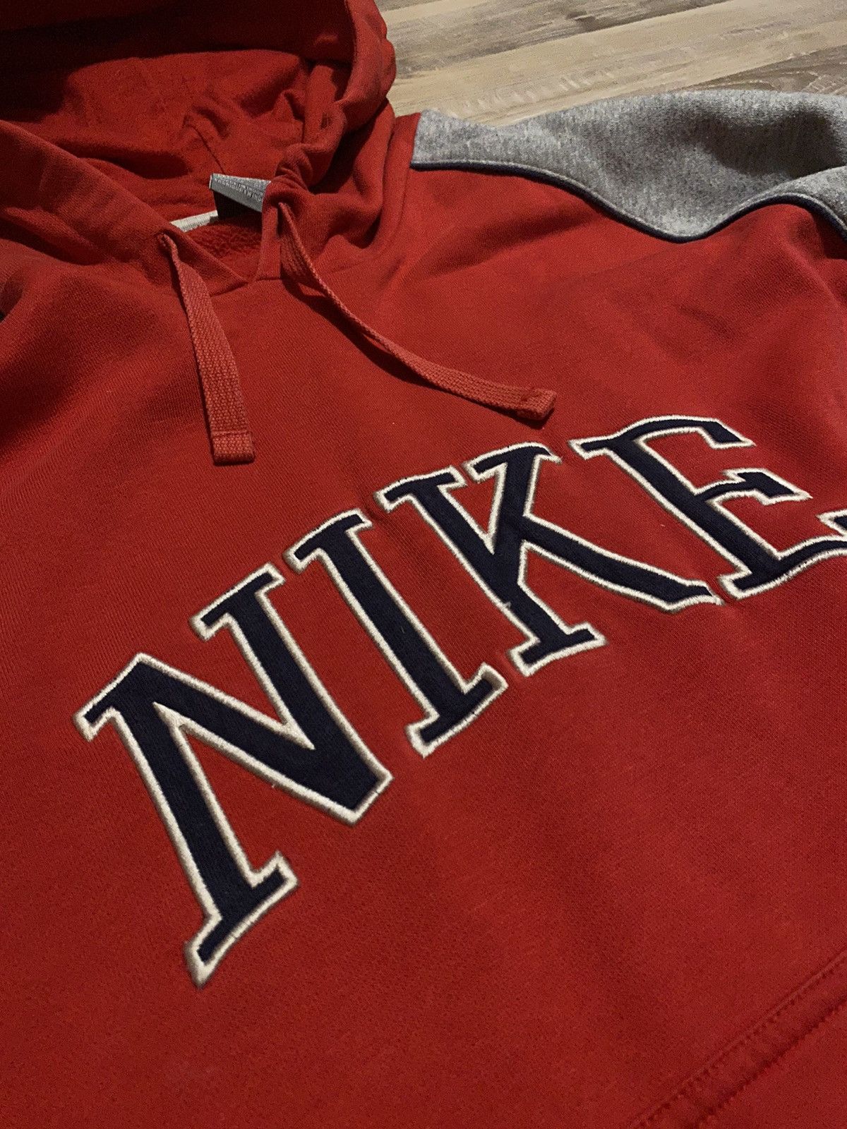 Nike Nike 90s hoodie vintage Rare big logo Size US L / EU 52-54 / 3 - 3 Thumbnail