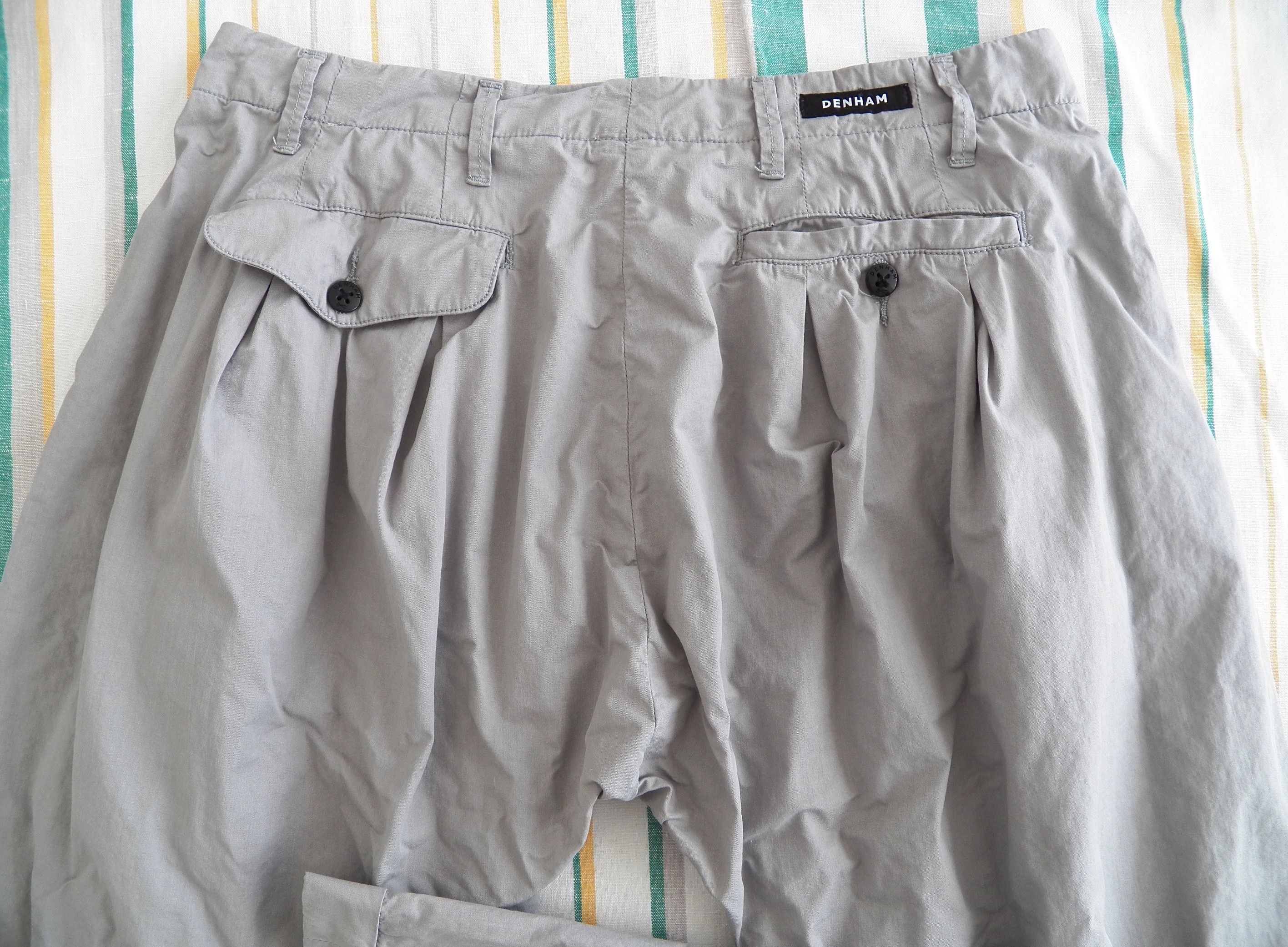 DENHAM Code Harem Fit Pants Trousers W32 L32 Silver Grey Twill Size US 32 / EU 48 - 7 Thumbnail