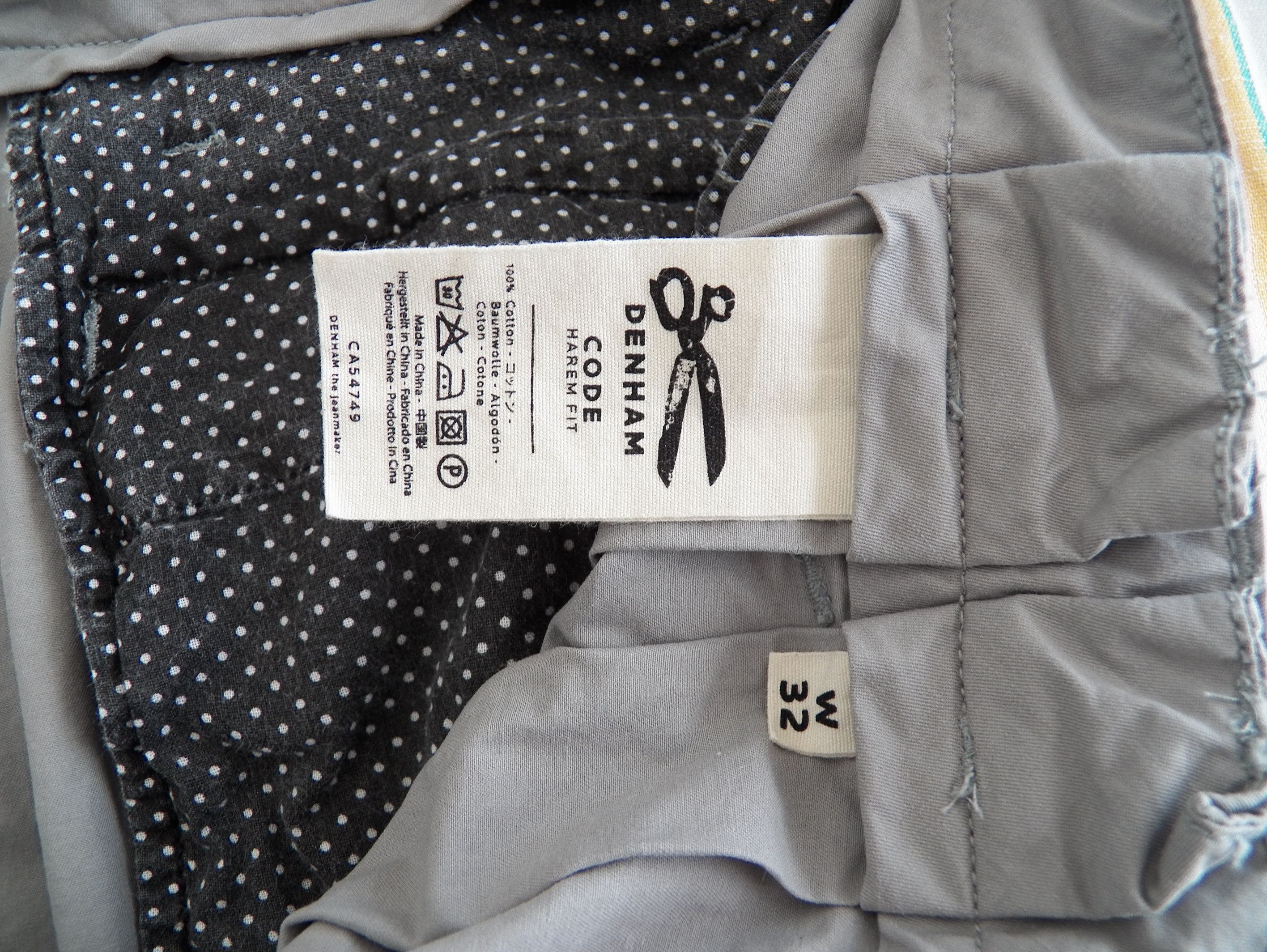 DENHAM Code Harem Fit Pants Trousers W32 L32 Silver Grey Twill Size US 32 / EU 48 - 3 Thumbnail