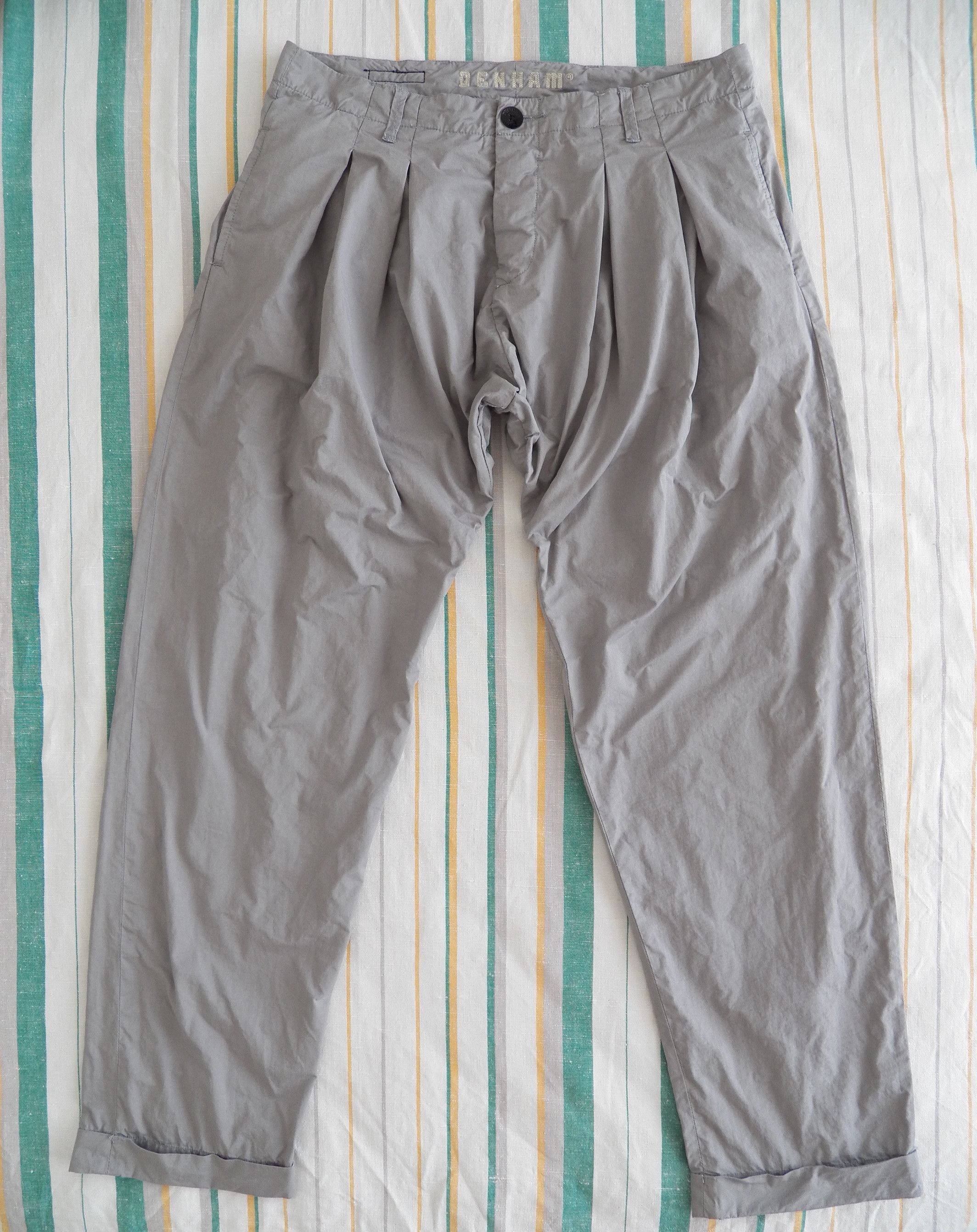 DENHAM Code Harem Fit Pants Trousers W32 L32 Silver Grey Twill Size US 32 / EU 48 - 1 Thumbnail