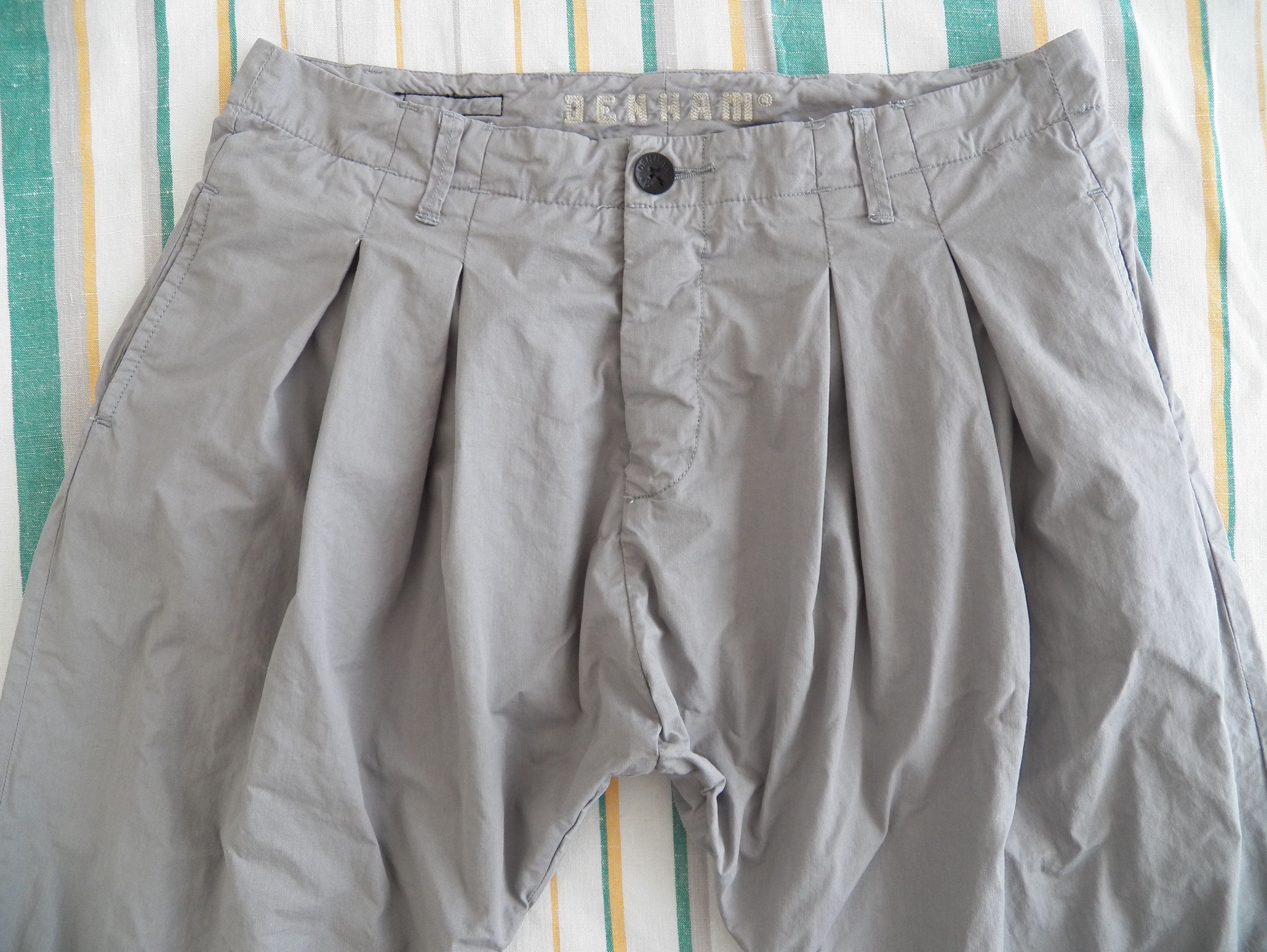 DENHAM Code Harem Fit Pants Trousers W32 L32 Silver Grey Twill Size US 32 / EU 48 - 9 Thumbnail