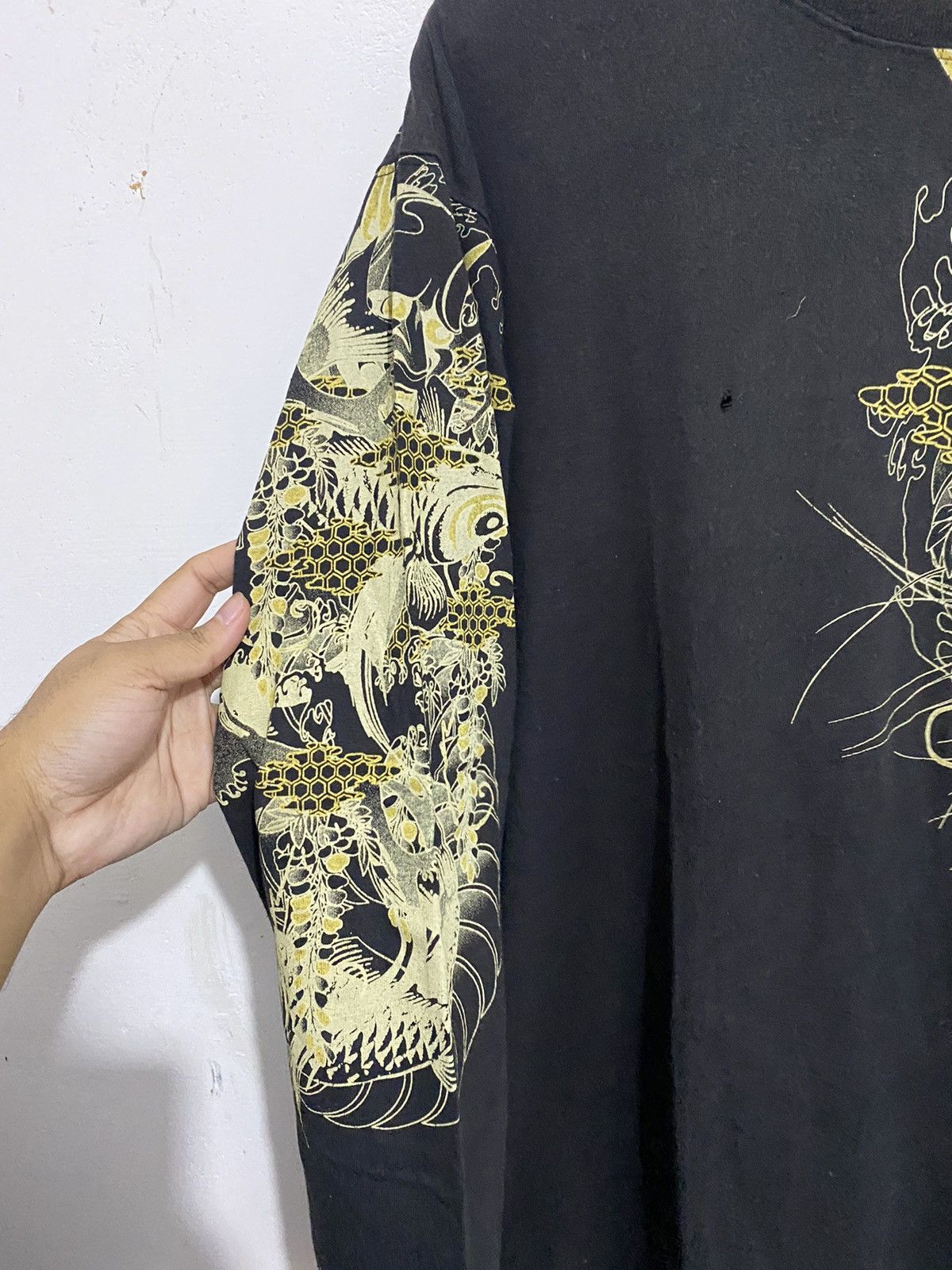 20471120 🖤BLACKFRIDAY🖤Japanese Traditional Satan&Koi Fish Longsleeve Size US L / EU 52-54 / 3 - 4 Thumbnail