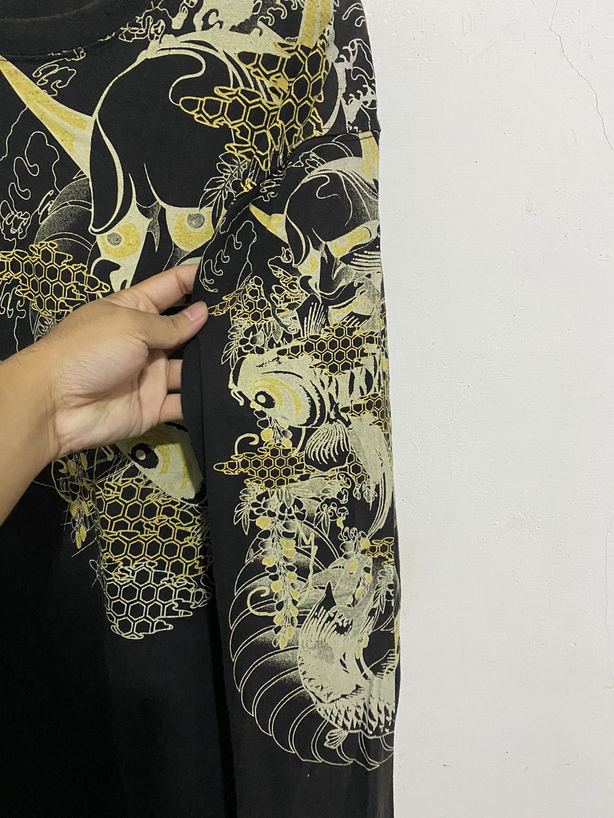 20471120 🖤BLACKFRIDAY🖤Japanese Traditional Satan&Koi Fish Longsleeve Size US L / EU 52-54 / 3 - 3 Thumbnail