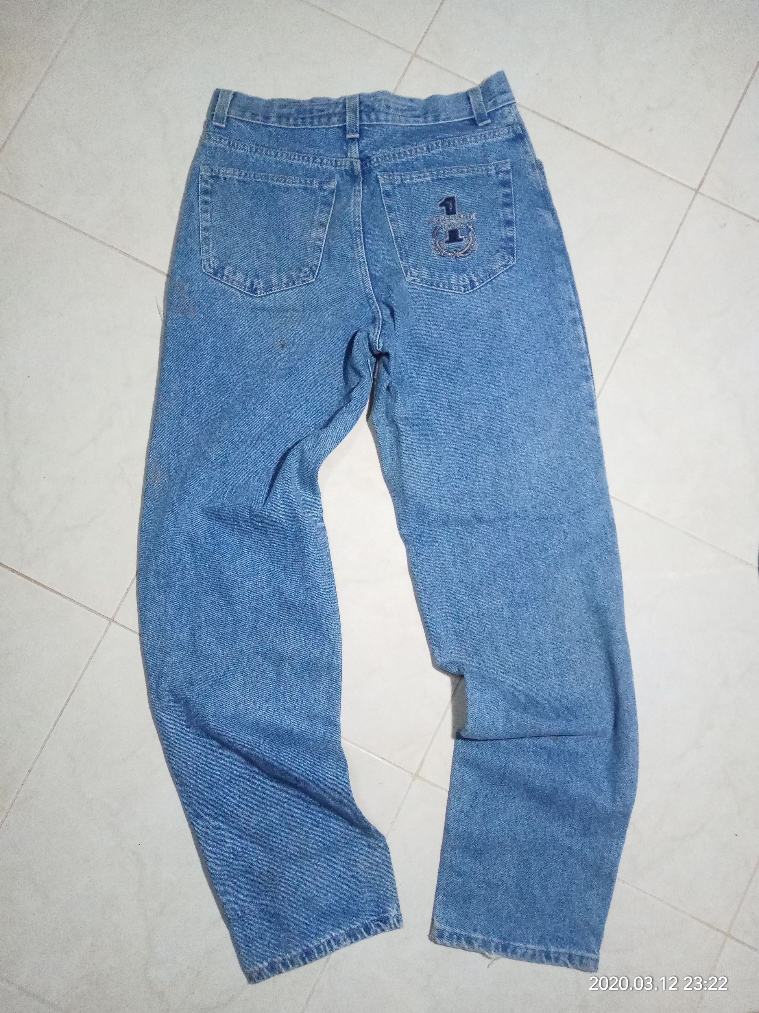 Trussardi 90s Trussardi Jeans DISTRESSED street fashion grunge Size US 30 / EU 46 - 2 Thumbnail