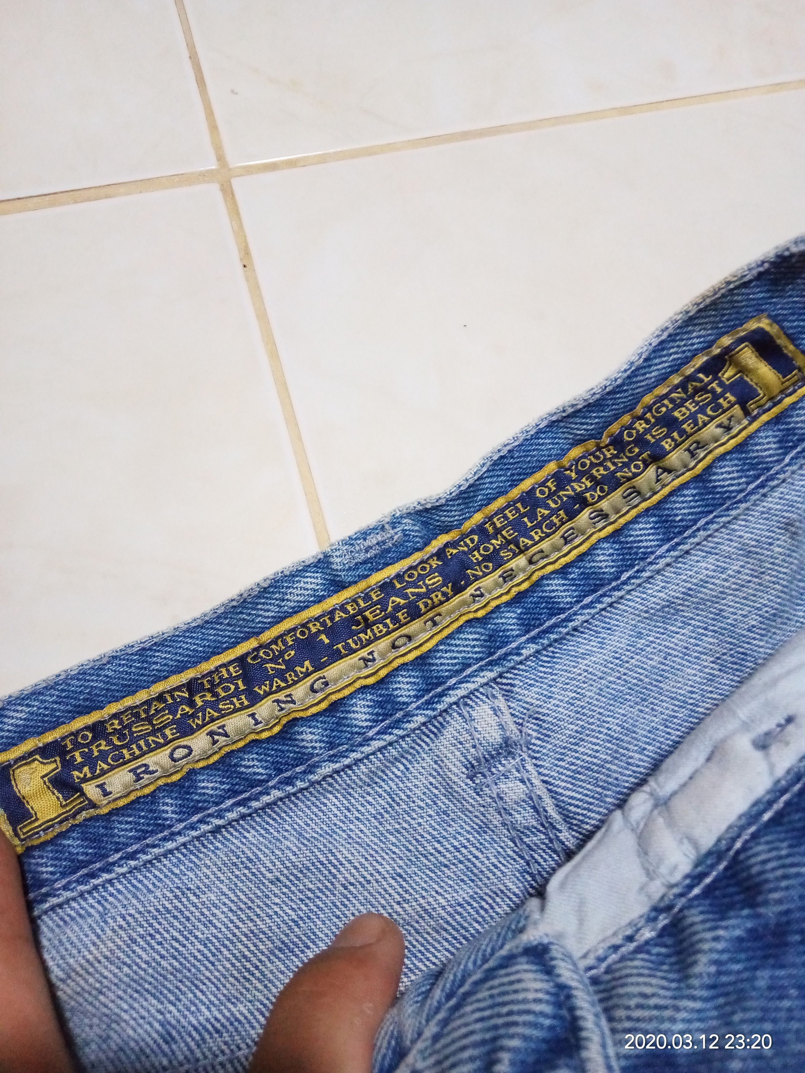 Trussardi 90s Trussardi Jeans DISTRESSED street fashion grunge Size US 30 / EU 46 - 7 Thumbnail