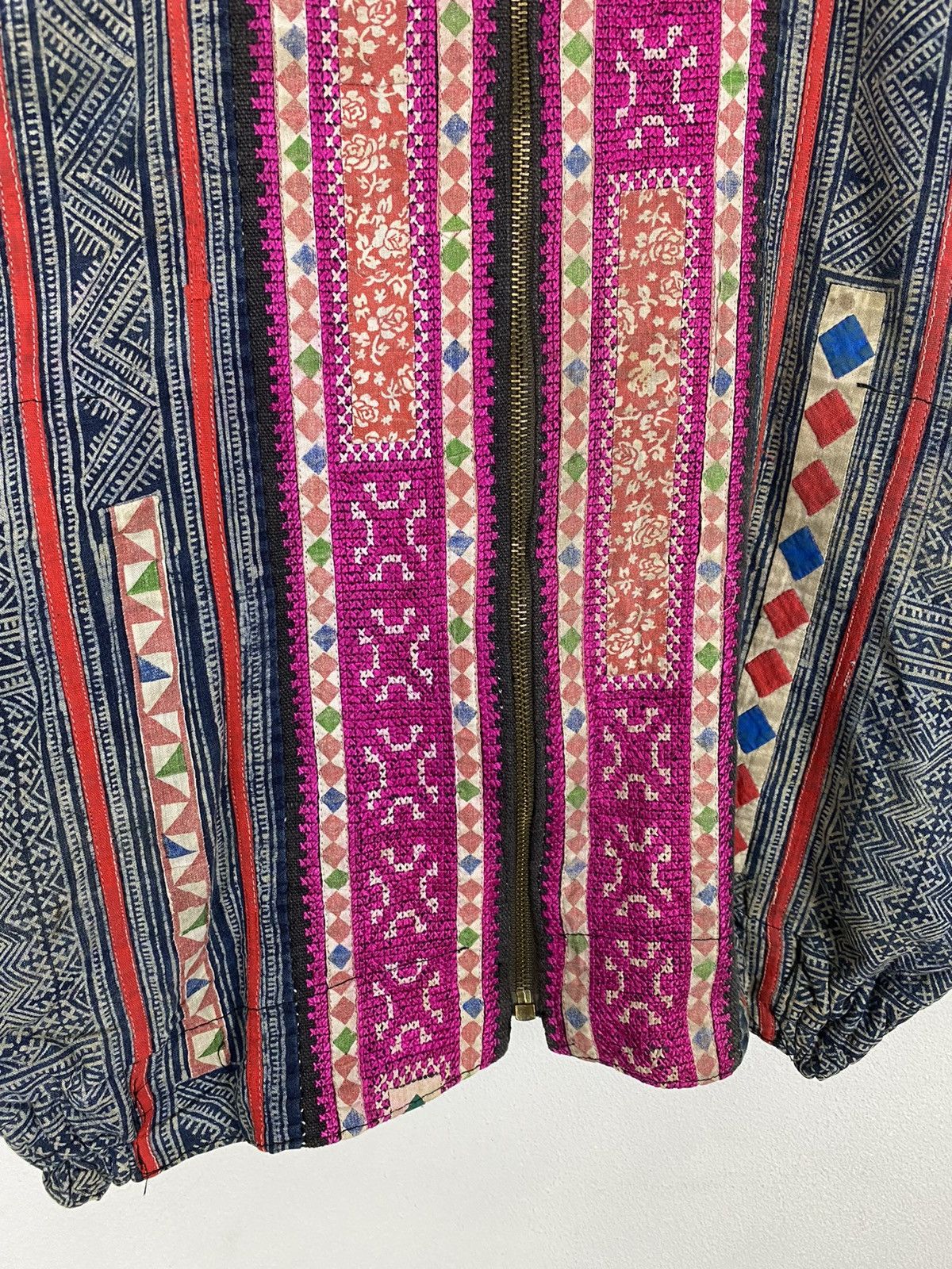Indigo × Japanese Brand × Vintage VINTAGE HMONG JACKET INDIGO BATIK DUSTER INSPIRED KAPITAL Size US L / EU 52-54 / 3 - 7 Thumbnail
