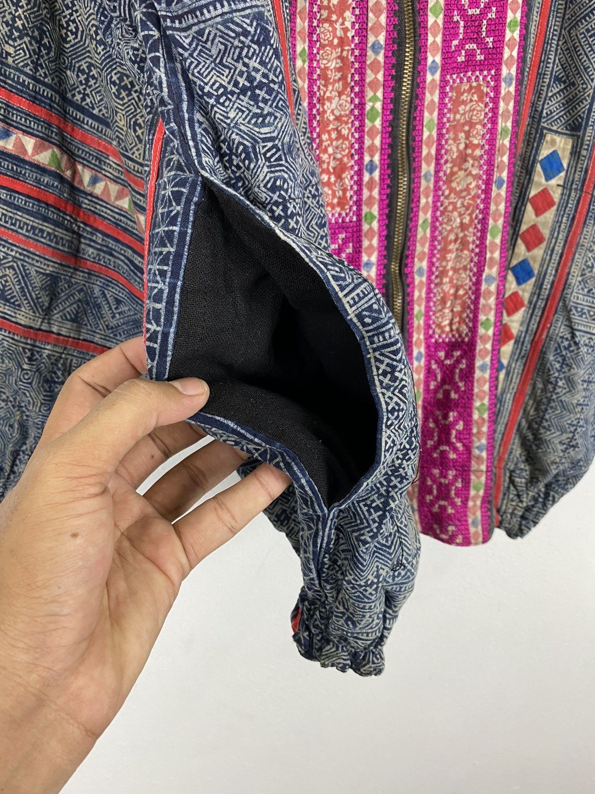 Indigo × Japanese Brand × Vintage VINTAGE HMONG JACKET INDIGO BATIK DUSTER INSPIRED KAPITAL Size US L / EU 52-54 / 3 - 13 Thumbnail