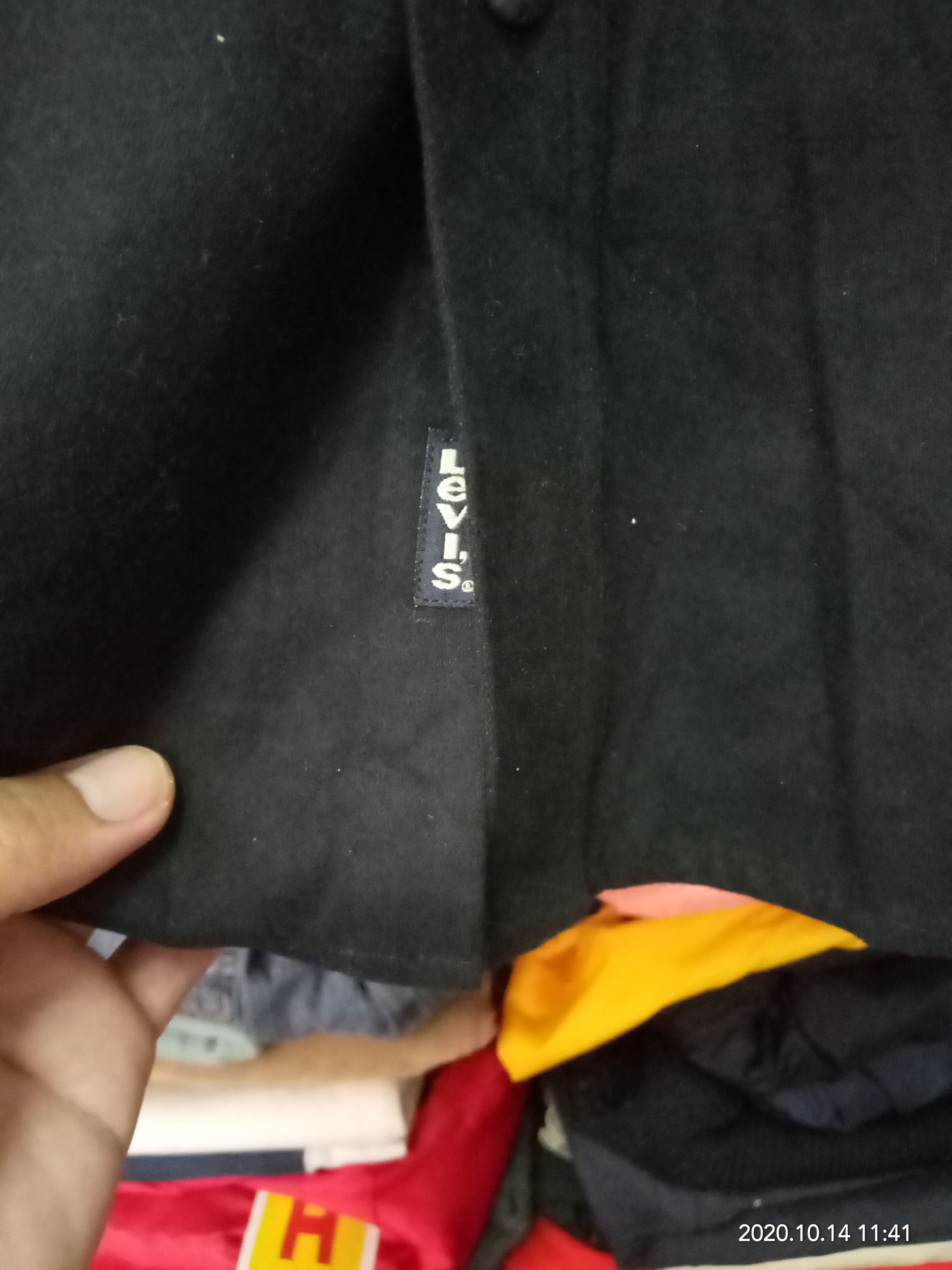 Levi's Levis double pockets Jacket Shirt Black menswear coat type Size US XL / EU 56 / 4 - 5 Thumbnail