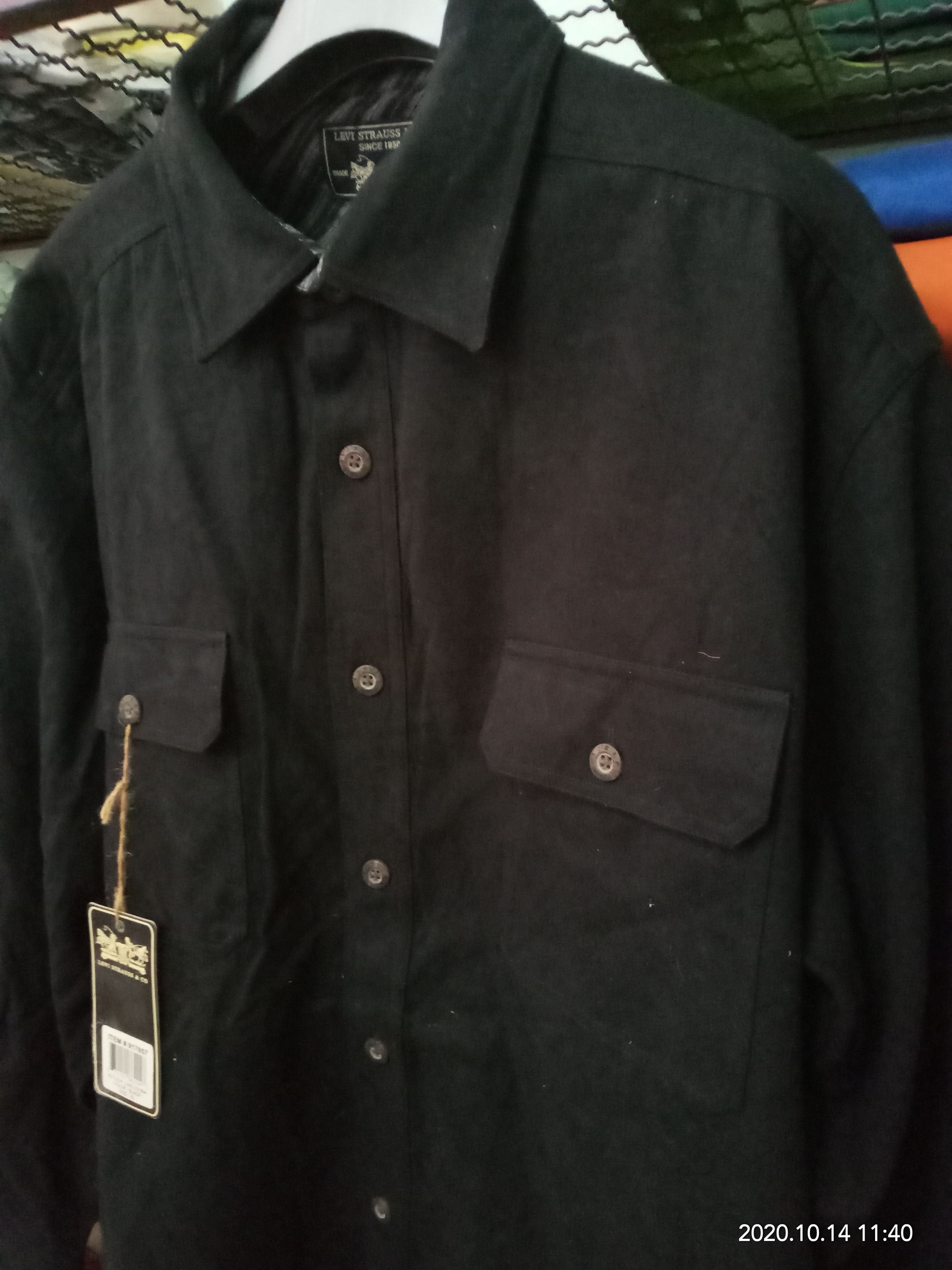 Levi's Levis double pockets Jacket Shirt Black menswear coat type Size US XL / EU 56 / 4 - 2 Thumbnail