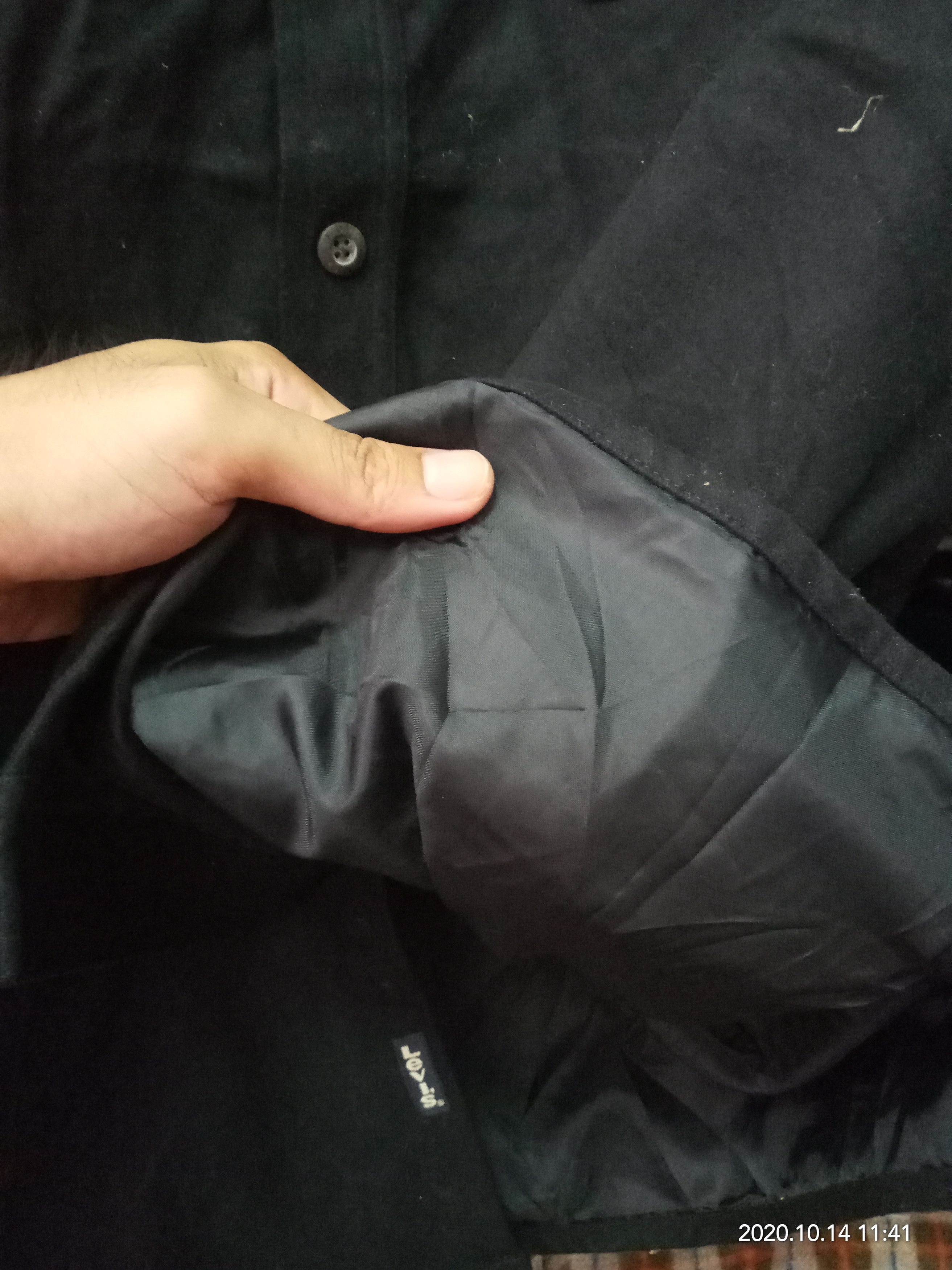 Levi's Levis double pockets Jacket Shirt Black menswear coat type Size US XL / EU 56 / 4 - 4 Thumbnail