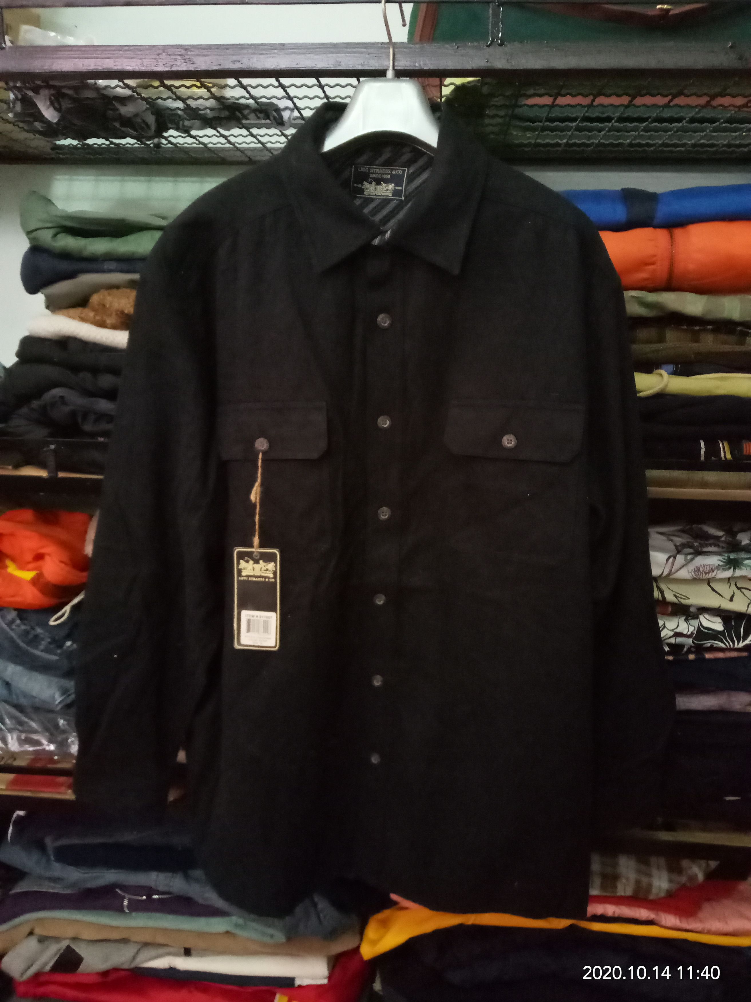 Levi's Levis double pockets Jacket Shirt Black menswear coat type Size US XL / EU 56 / 4 - 1 Thumbnail