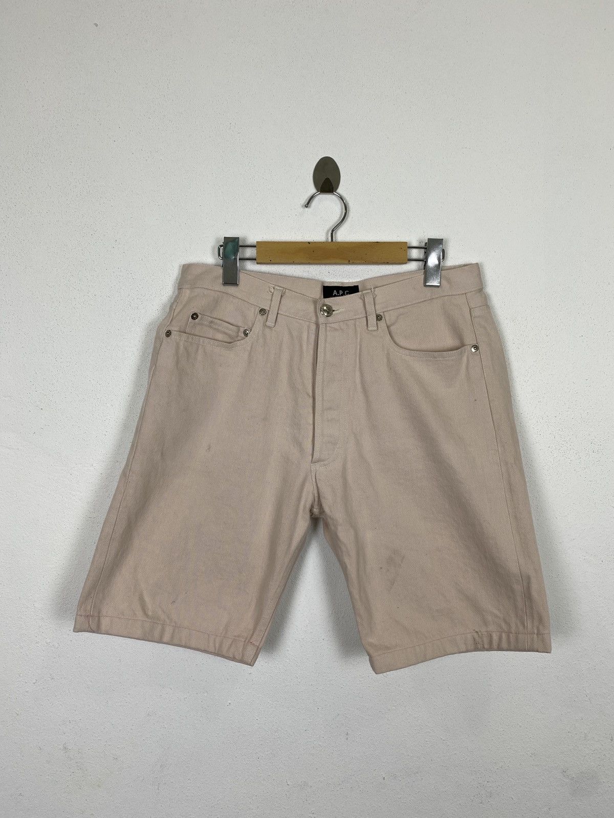 A.P.C. × Designer × Japanese Brand A.P.C. RUE DE FLEURUS PARIS DENIM SHORT PANT Size US 33 - 2 Thumbnail