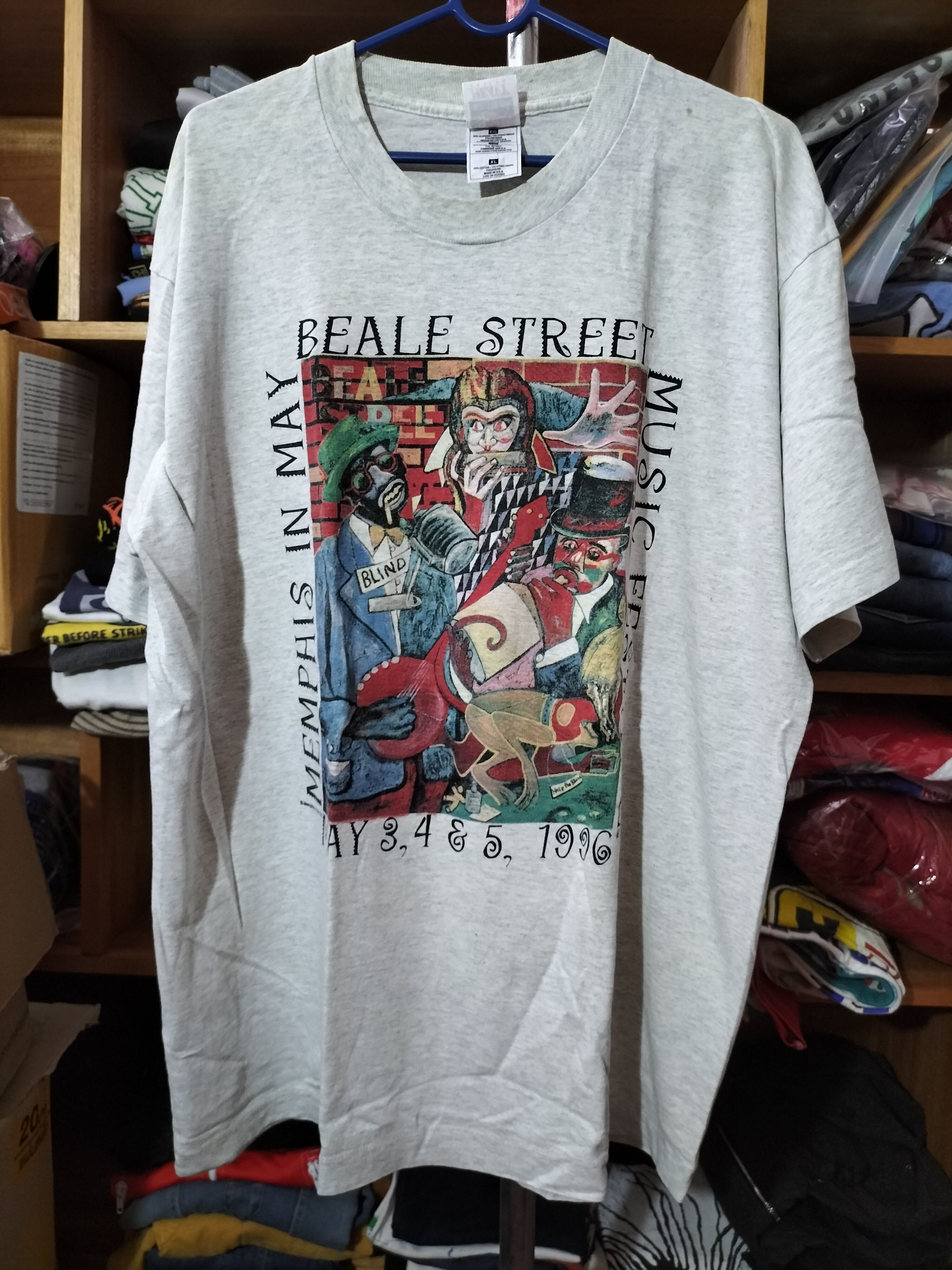 Band Tees Vintage 90s Memphis Mural Beale Street Jazz Festival Usa Size US XL / EU 56 / 4 - 1 Thumbnail